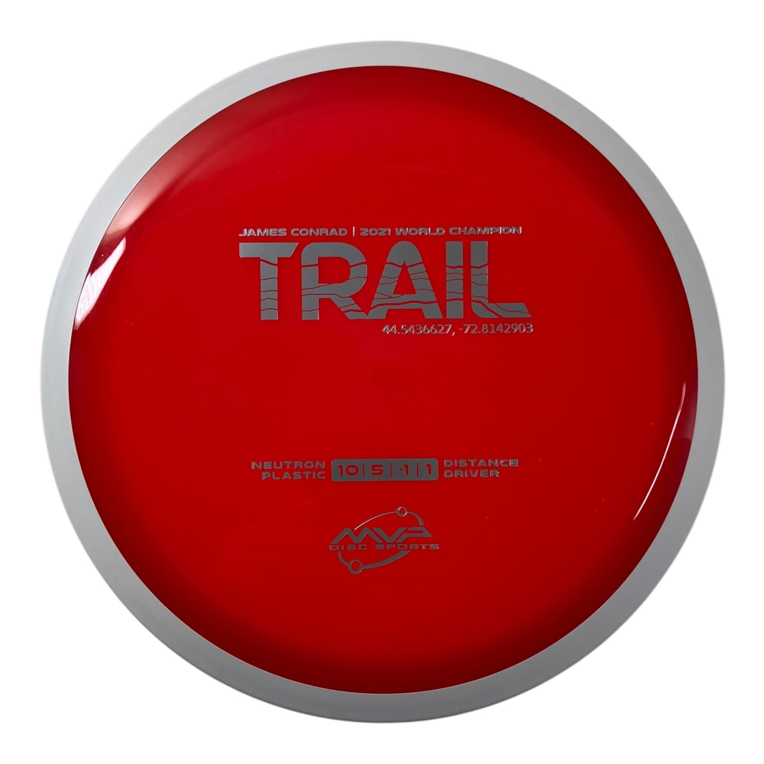 MVP Disc Sports Trail | Neutron | Red/White 175g (Project Lab Coat) Disc Golf