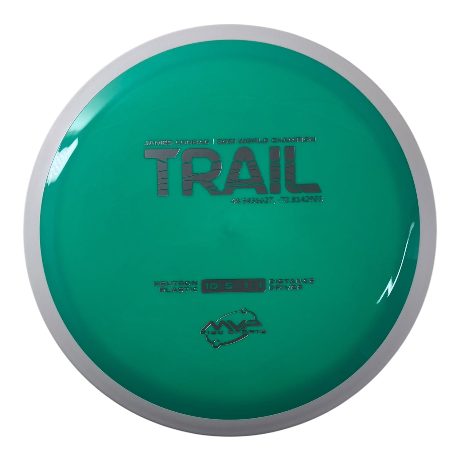MVP Disc Sports Trail | Neutron | Teal/White 168-175g (Project Lab Coat) Disc Golf
