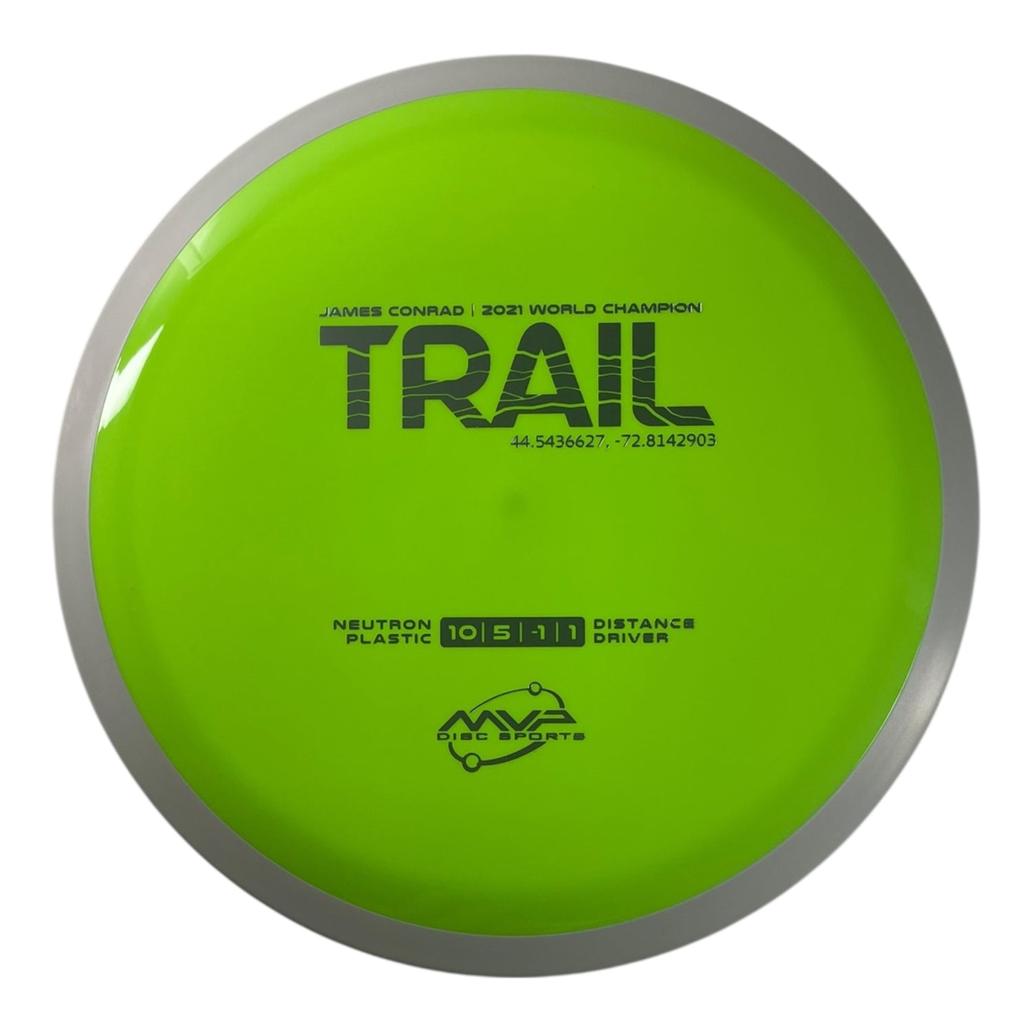 MVP Disc Sports Trail | Neutron | Yellow/White 174-175g (Project Lab Coat) Disc Golf