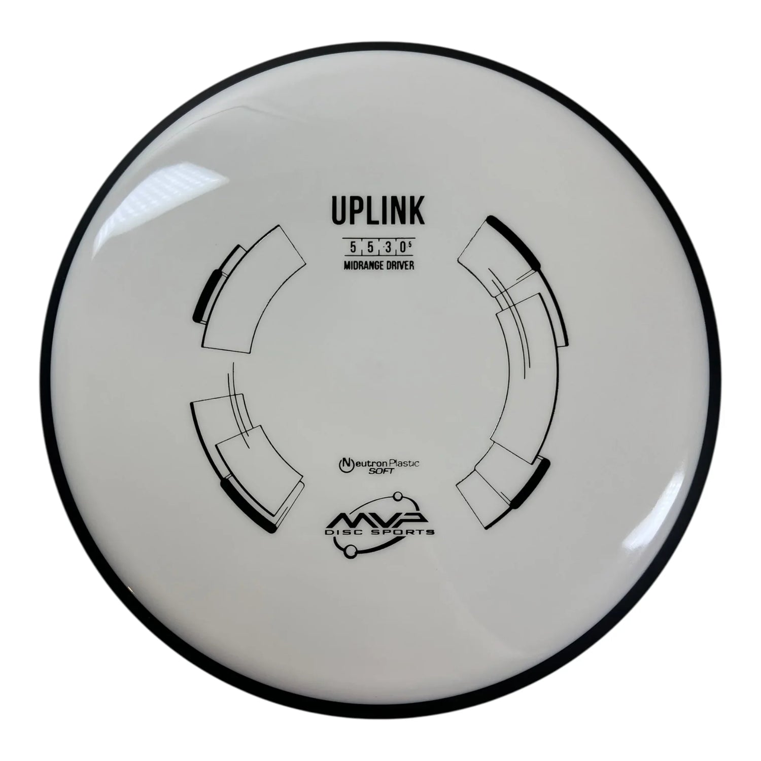 MVP Disc Sports Uplink | Neutron Soft | White/Black 174g Disc Golf
