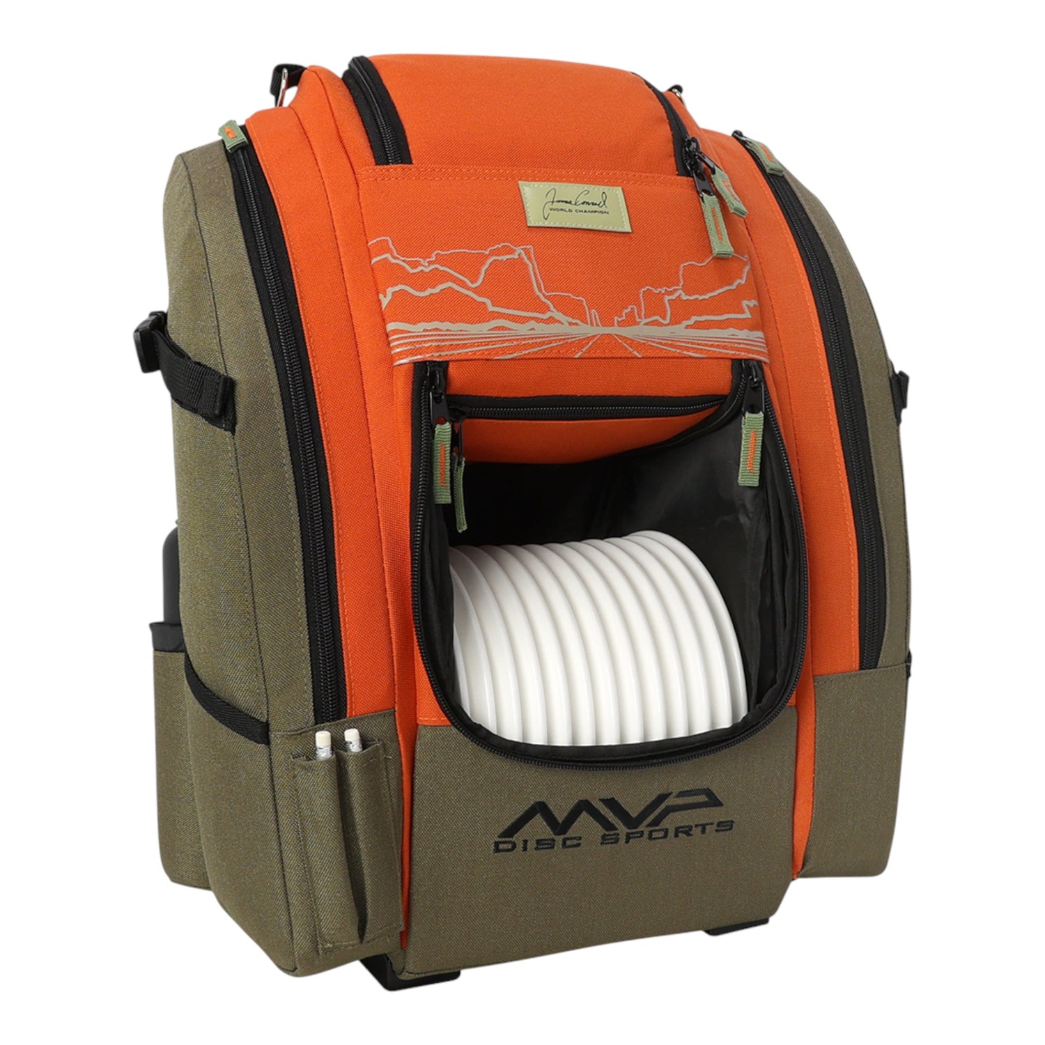 MVP Disc Sports Voyager Slim Backpack (James Conrad) Disc Golf