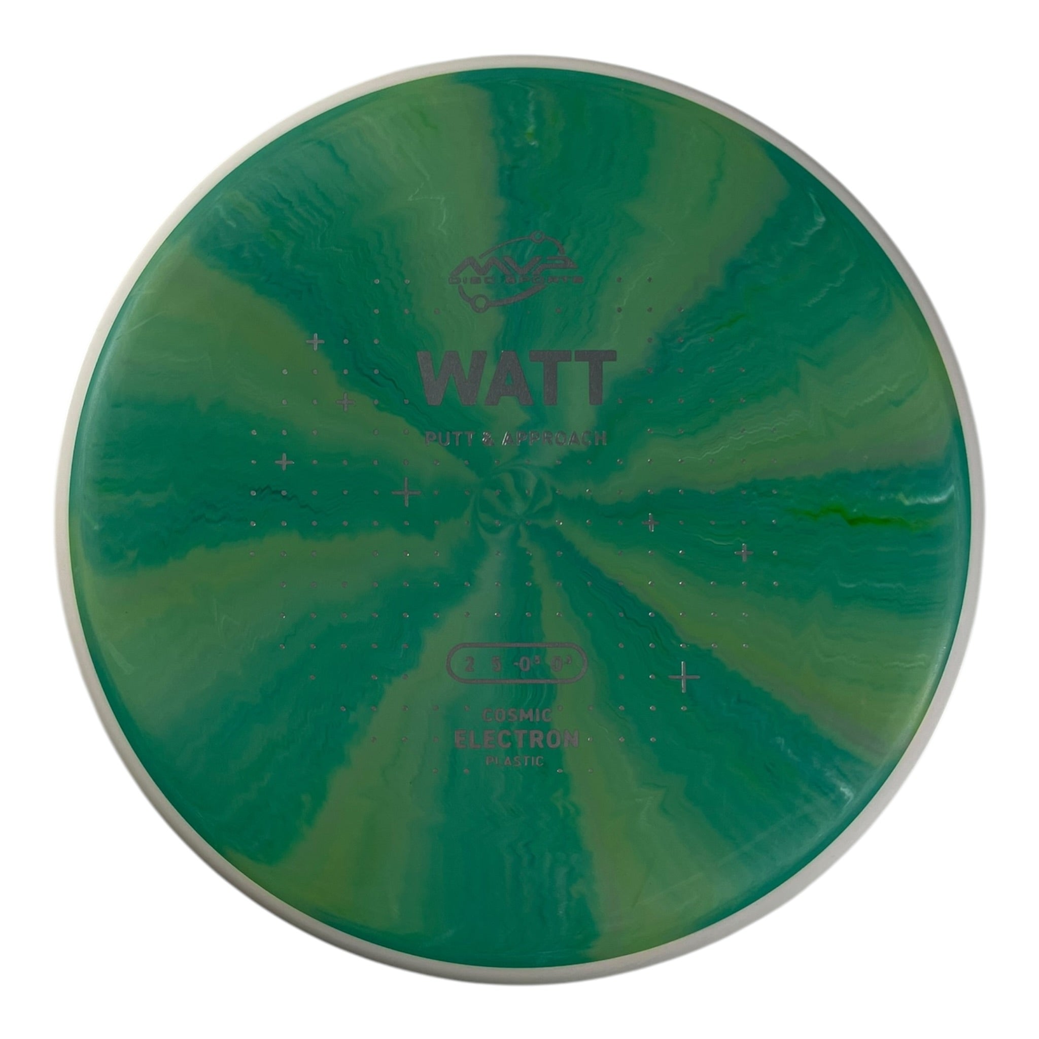 MVP Disc Sports Watt | Cosmic Electron | Green/White 167g (Project Lab Coat) Disc Golf