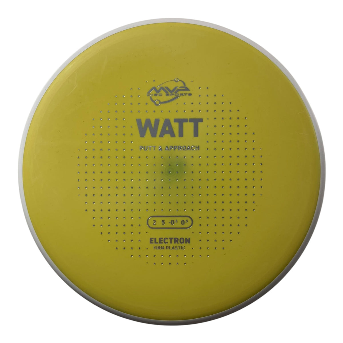 MVP Disc Sports Watt | Electron Firm | Yellow/White 168g (Project Lab Coat) Disc Golf