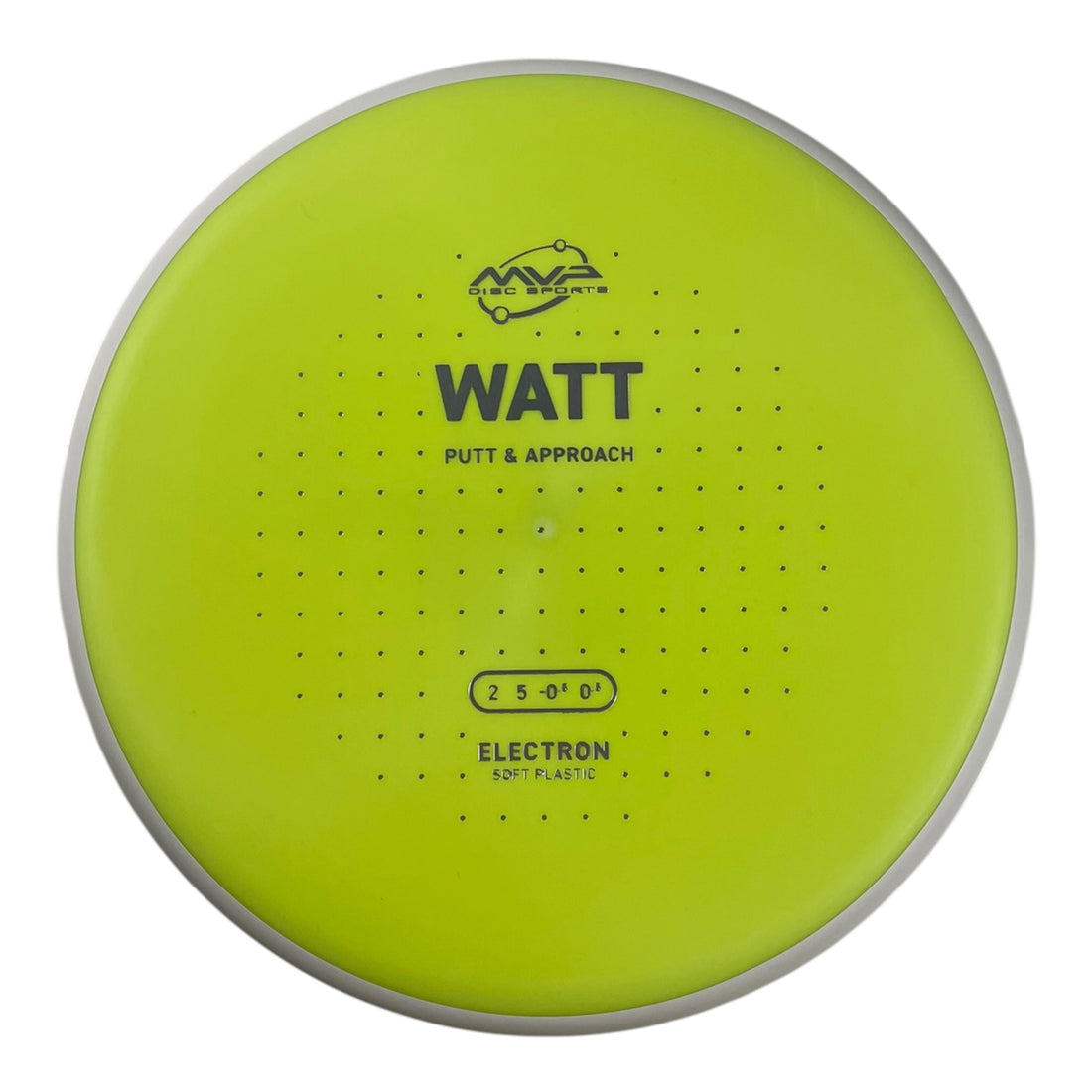 MVP Disc Sports Watt | Electron Soft | Yellow/White 175g (Project Lab Coat) Disc Golf