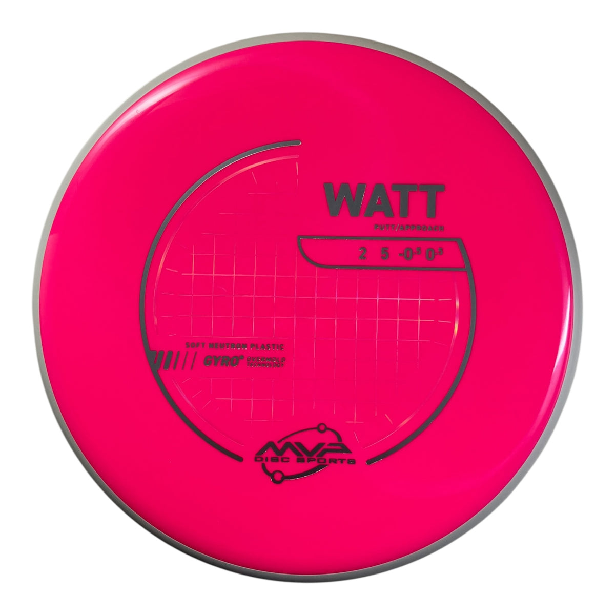 MVP Disc Sports Watt | Neutron Soft | Pink/White 167-174g (Project Lab Coat) Disc Golf