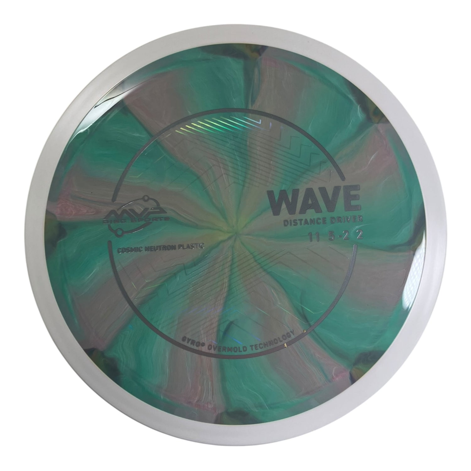 MVP Disc Sports Wave | Cosmic Neutron | Green/White 162g (Project Lab Coat) Disc Golf
