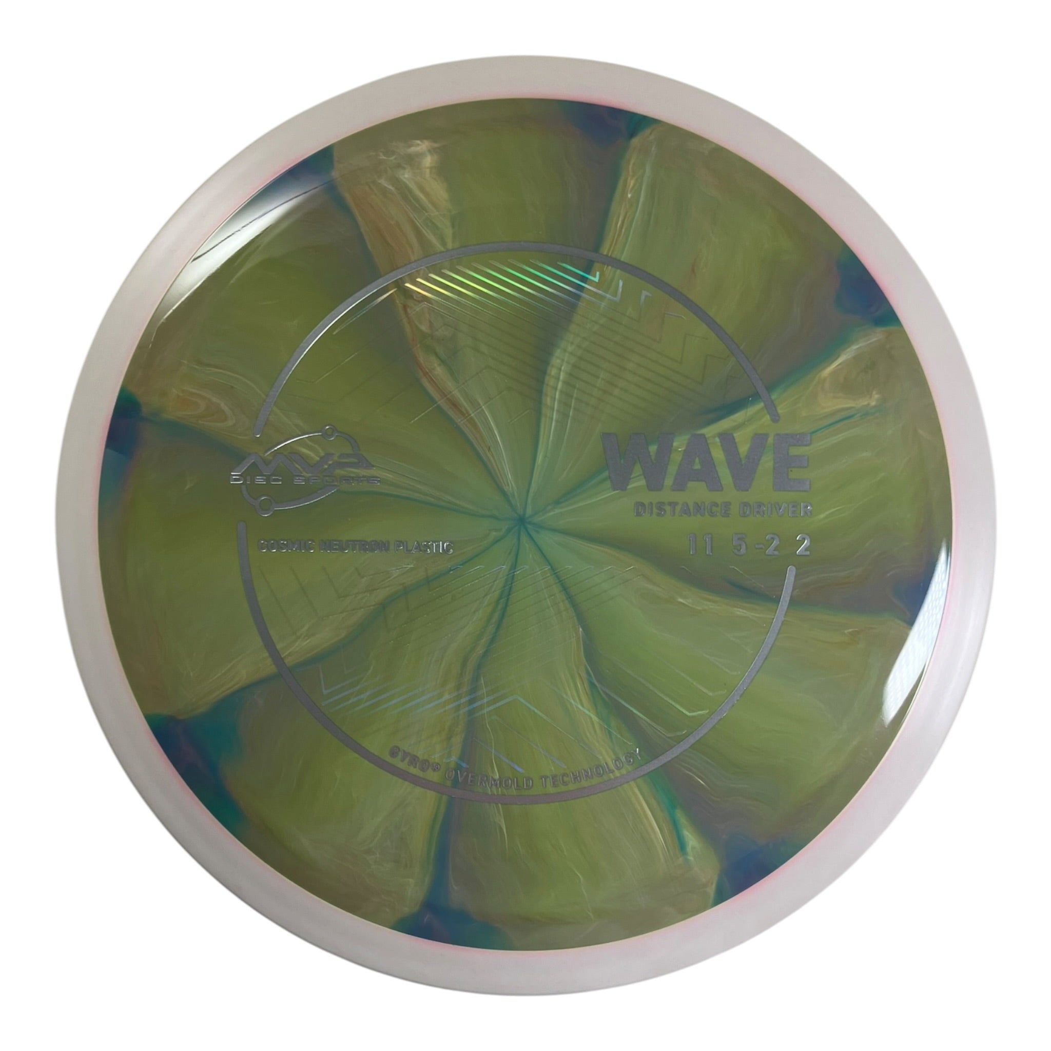 MVP Disc Sports Wave | Cosmic Neutron | Green/White 174g (Project Lab Coat) Disc Golf