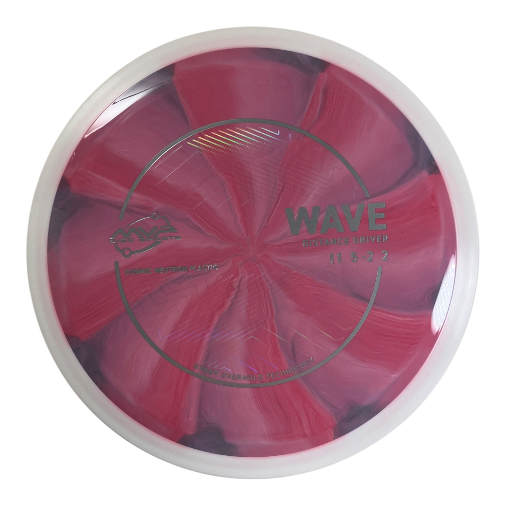 MVP Disc Sports Wave | Cosmic Neutron | Pink/White 162g (Project Lab Coat) Disc Golf