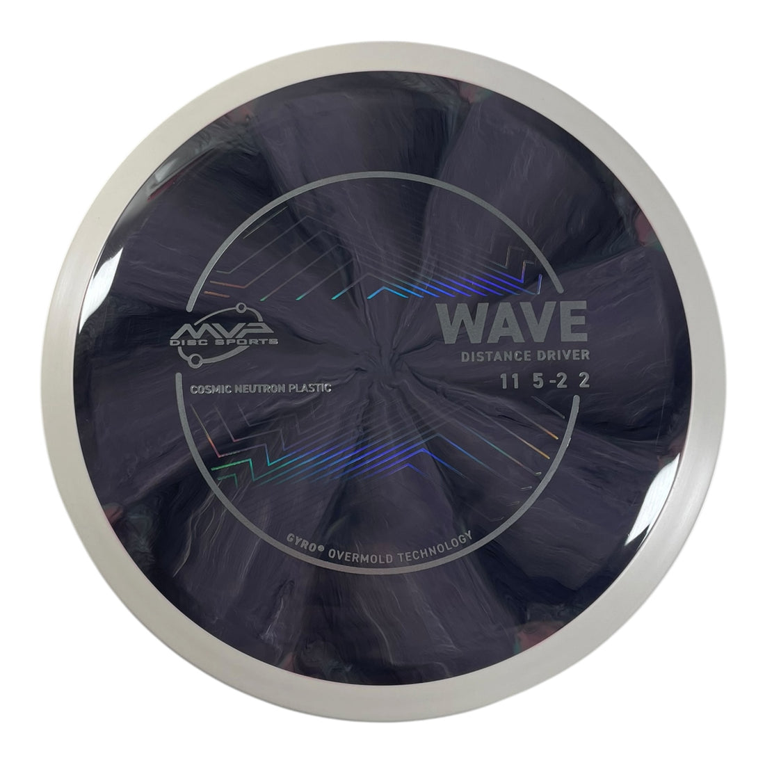 MVP Disc Sports Wave | Cosmic Neutron | Purple/Black 168g (Project Lab Coat) Disc Golf