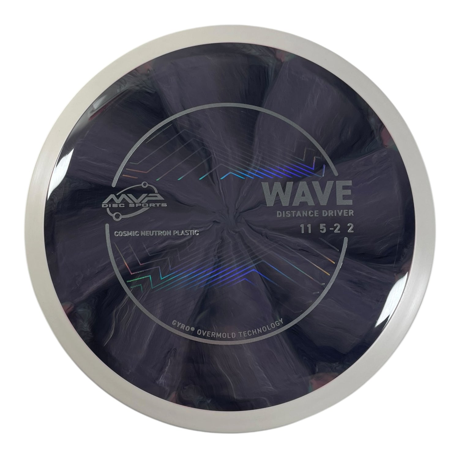 MVP Disc Sports Wave | Cosmic Neutron | Purple/Black 168g (Project Lab Coat) Disc Golf