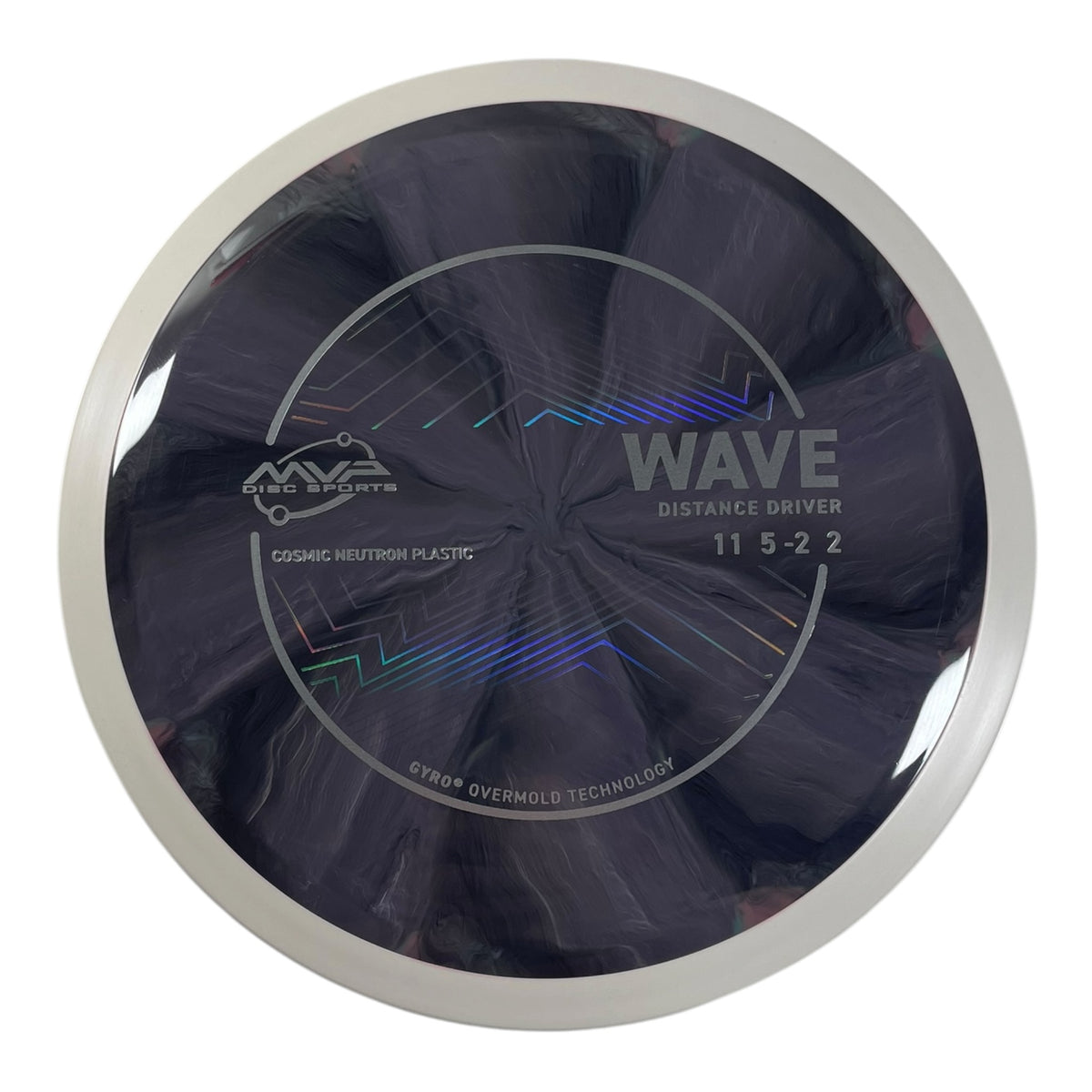 MVP Disc Sports Wave | Cosmic Neutron | Purple/Black 168g (Project Lab Coat) Disc Golf