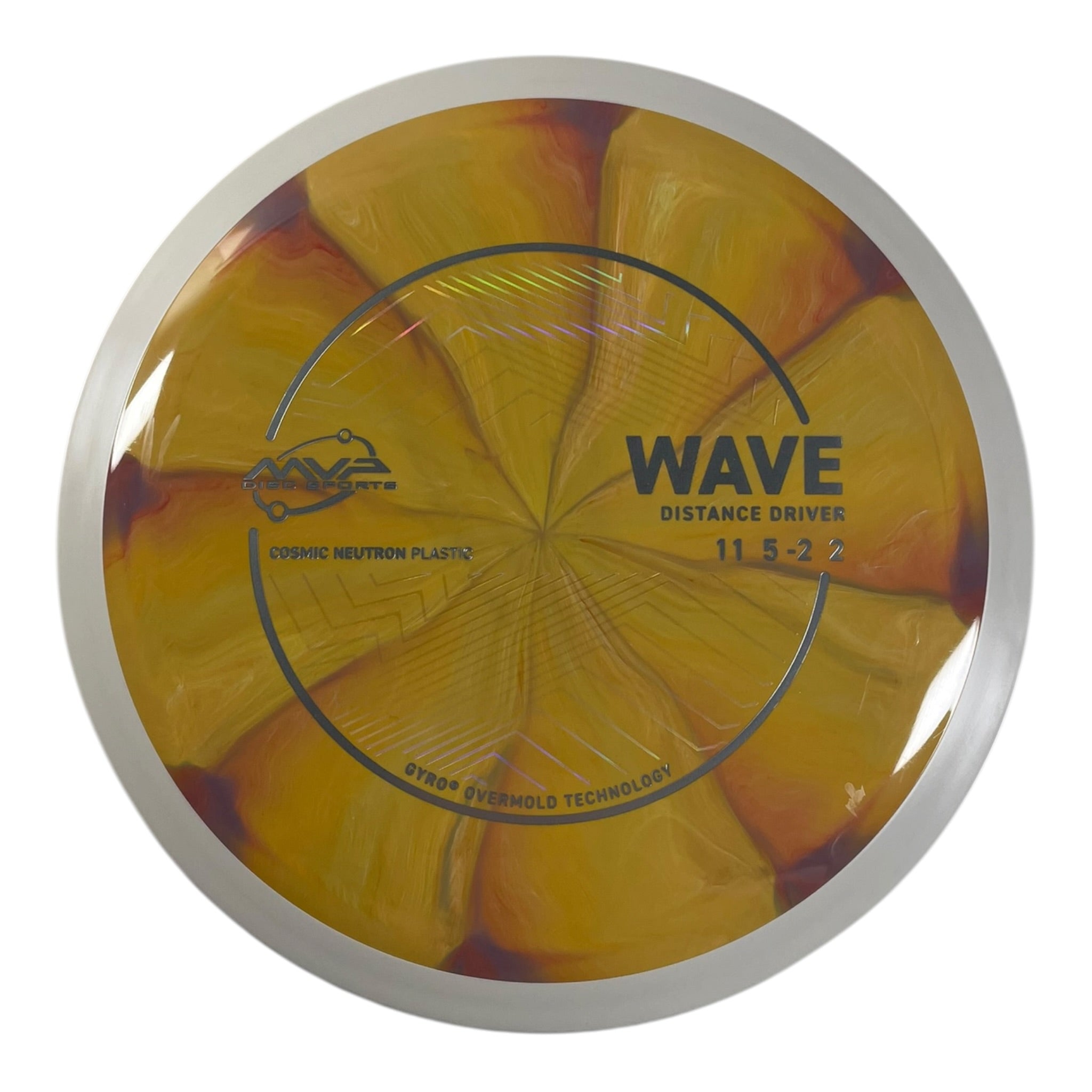 MVP Disc Sports Wave | Cosmic Neutron | Yellow/White 175g (Project Lab Coat) Disc Golf