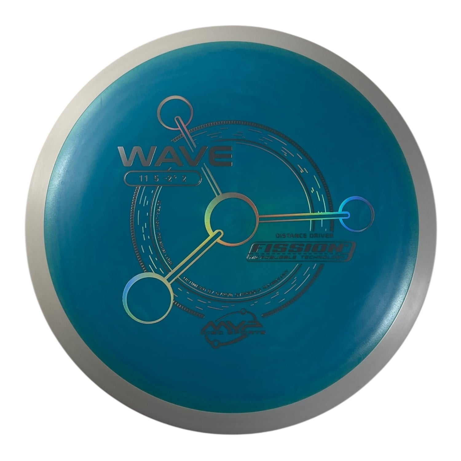 MVP Disc Sports Wave | Fission | Blue/White 156g (Project Lab Coat) Disc Golf