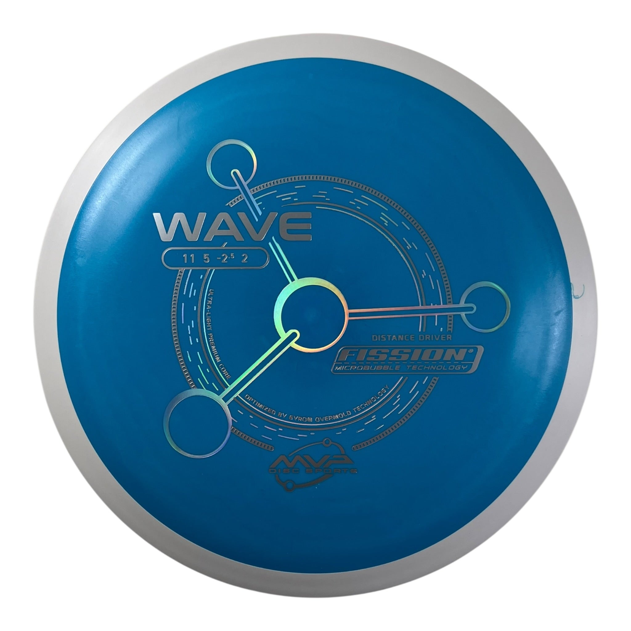 MVP Disc Sports Wave | Fission | Blue/White 158g (Project Lab Coat) Disc Golf