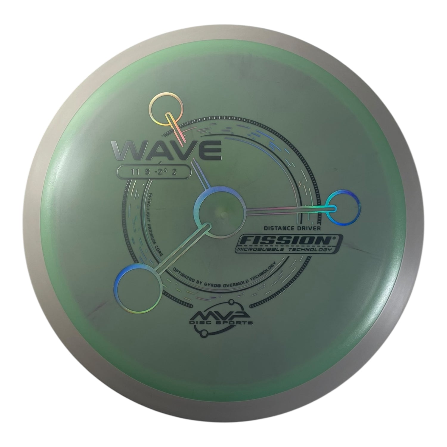 MVP Disc Sports Wave | Fission | Green/White 169g (Project Lab Coat) Disc Golf