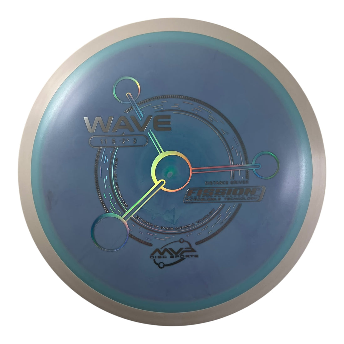 MVP Disc Sports Wave | Fission | Light Blue/White 164g (Project Lab Coat) Disc Golf