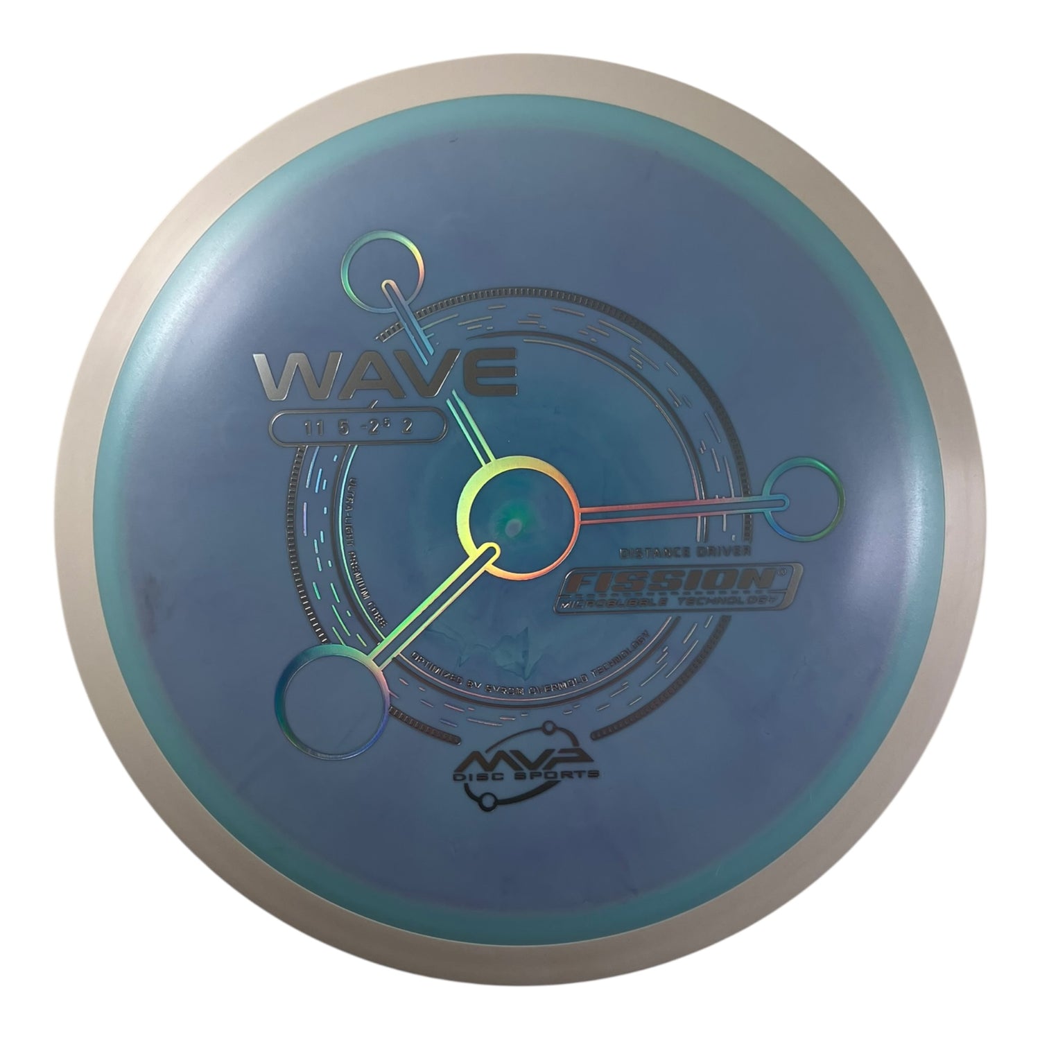 MVP Disc Sports Wave | Fission | Light Blue/White 164g (Project Lab Coat) Disc Golf