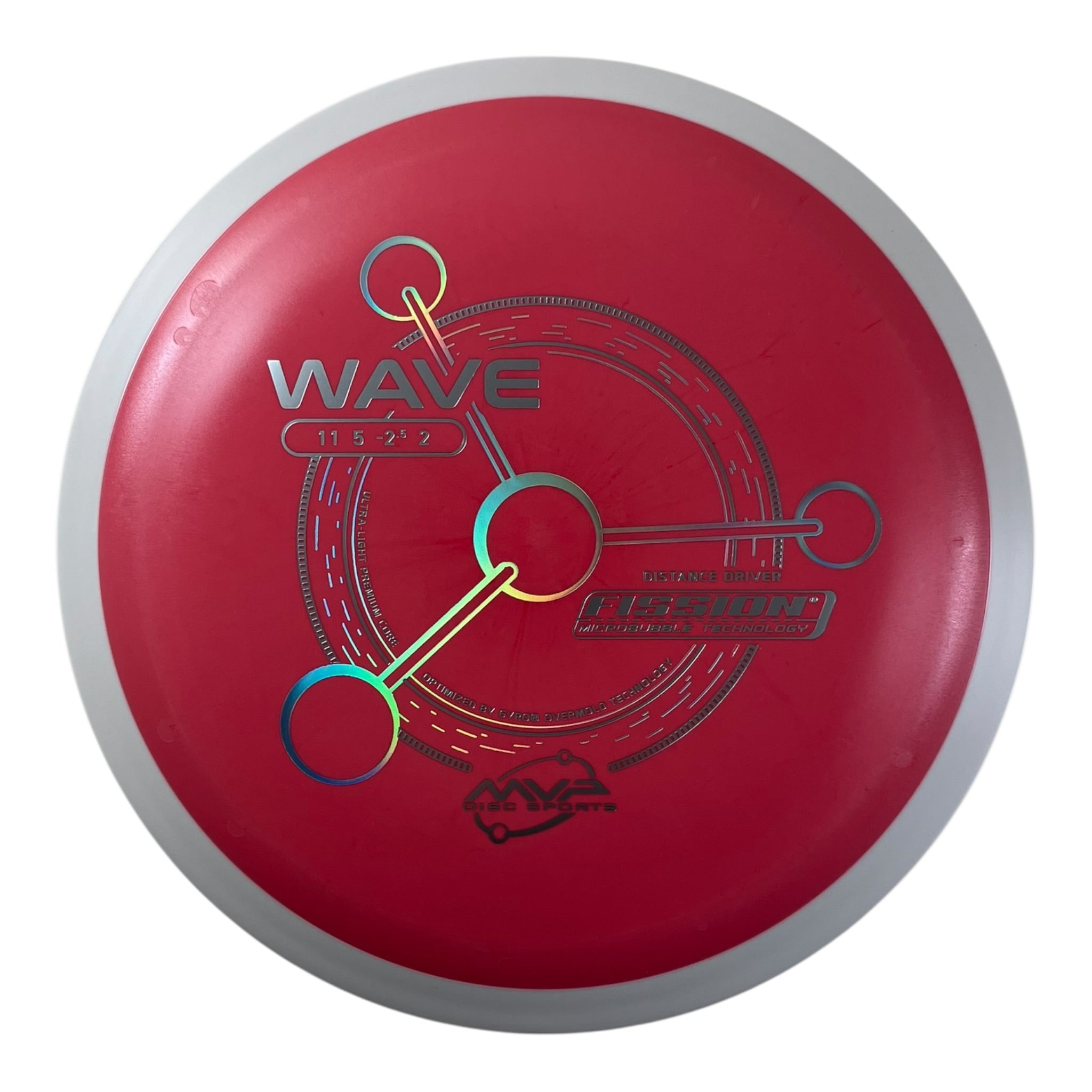 MVP Disc Sports Wave | Fission | Pink/White 146-169g (Project Lab Coat) Disc Golf