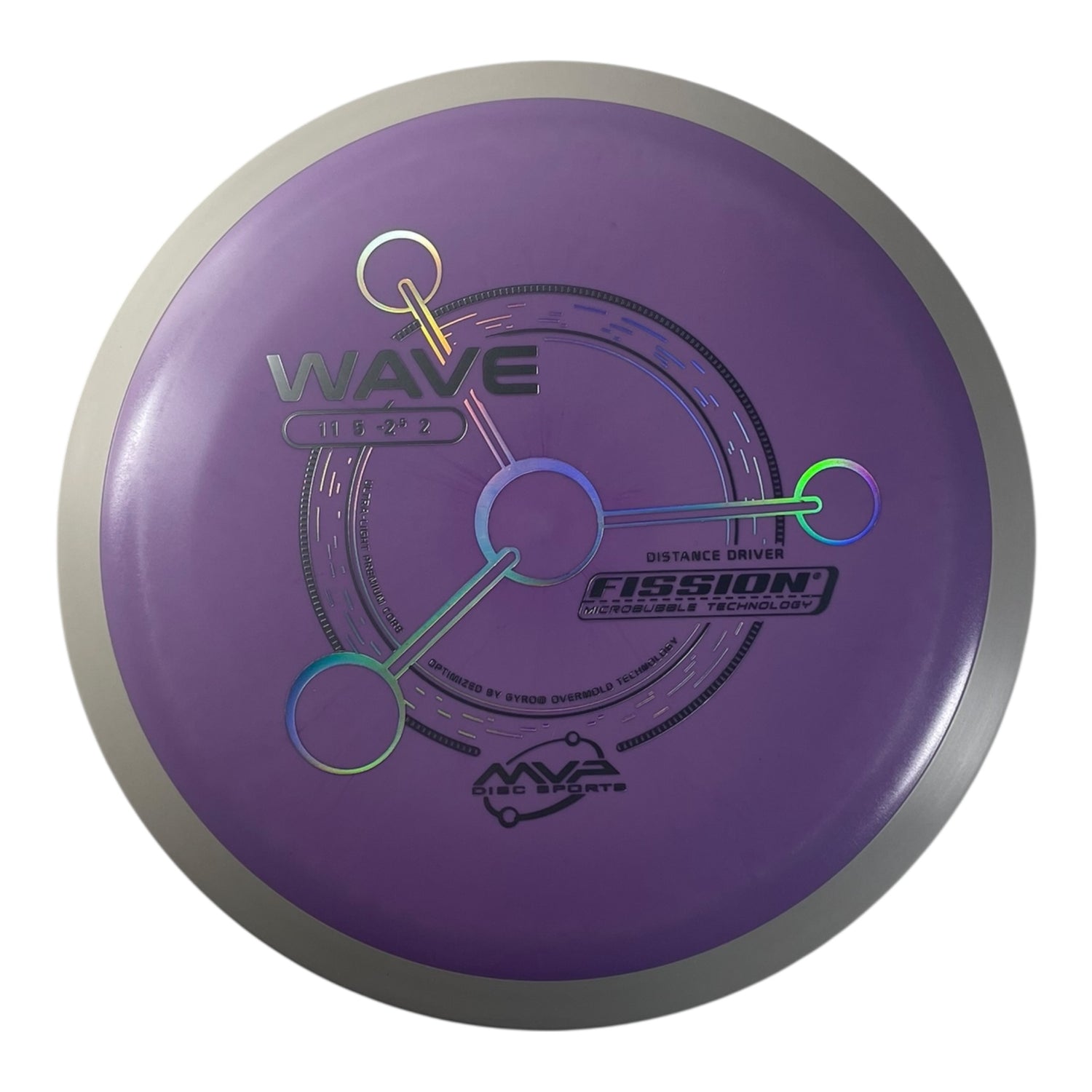 MVP Disc Sports Wave | Fission | Purple/White 145-169g (Project Lab Coat) Disc Golf