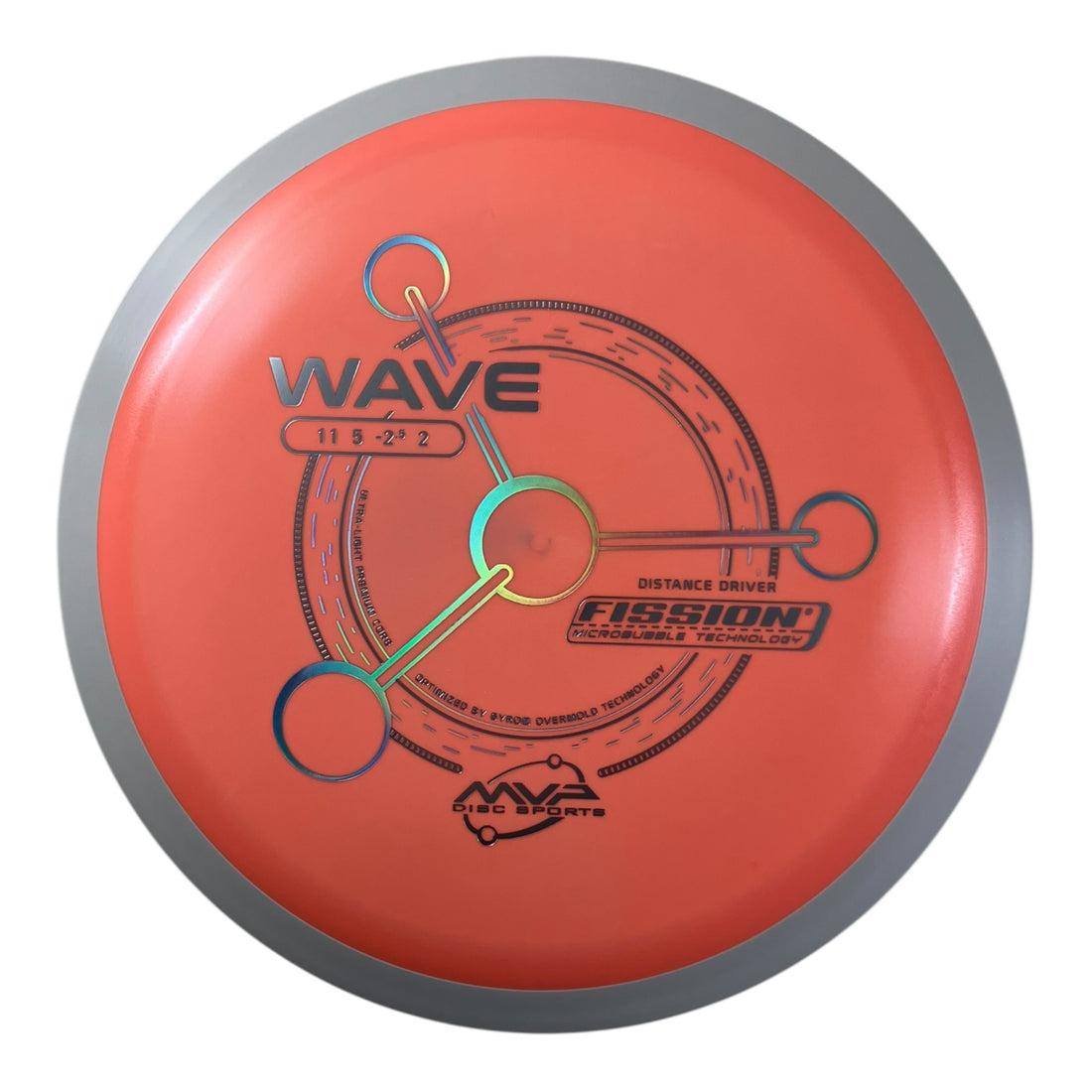MVP Disc Sports Wave | Fission | Salmon/White 164g (Project Lab Coat) Disc Golf