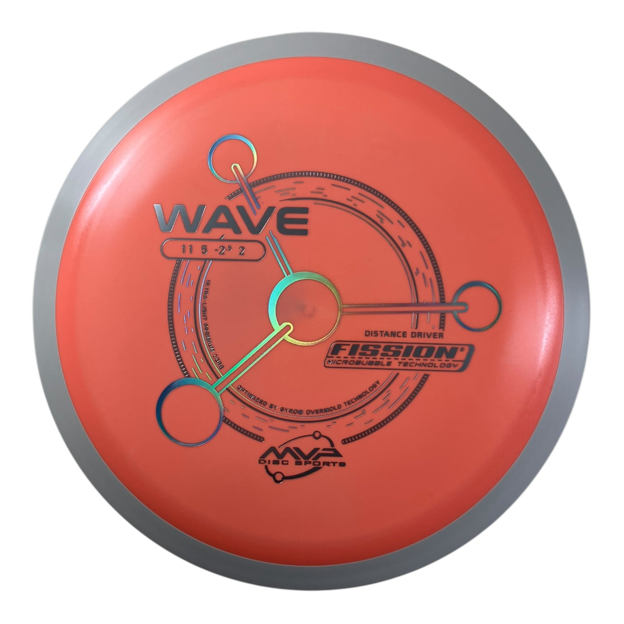 MVP Disc Sports Wave | Fission | Salmon/White 164g (Project Lab Coat) Disc Golf