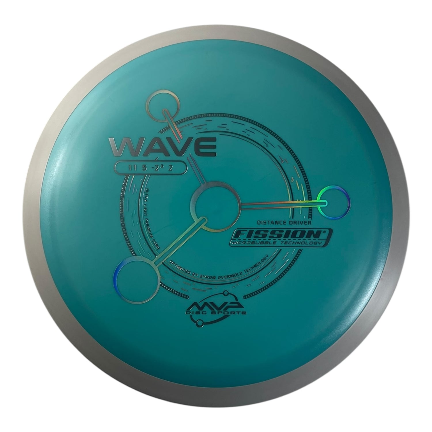 MVP Disc Sports Wave | Fission | Teal/White 150-164g (Project Lab Coat) Disc Golf