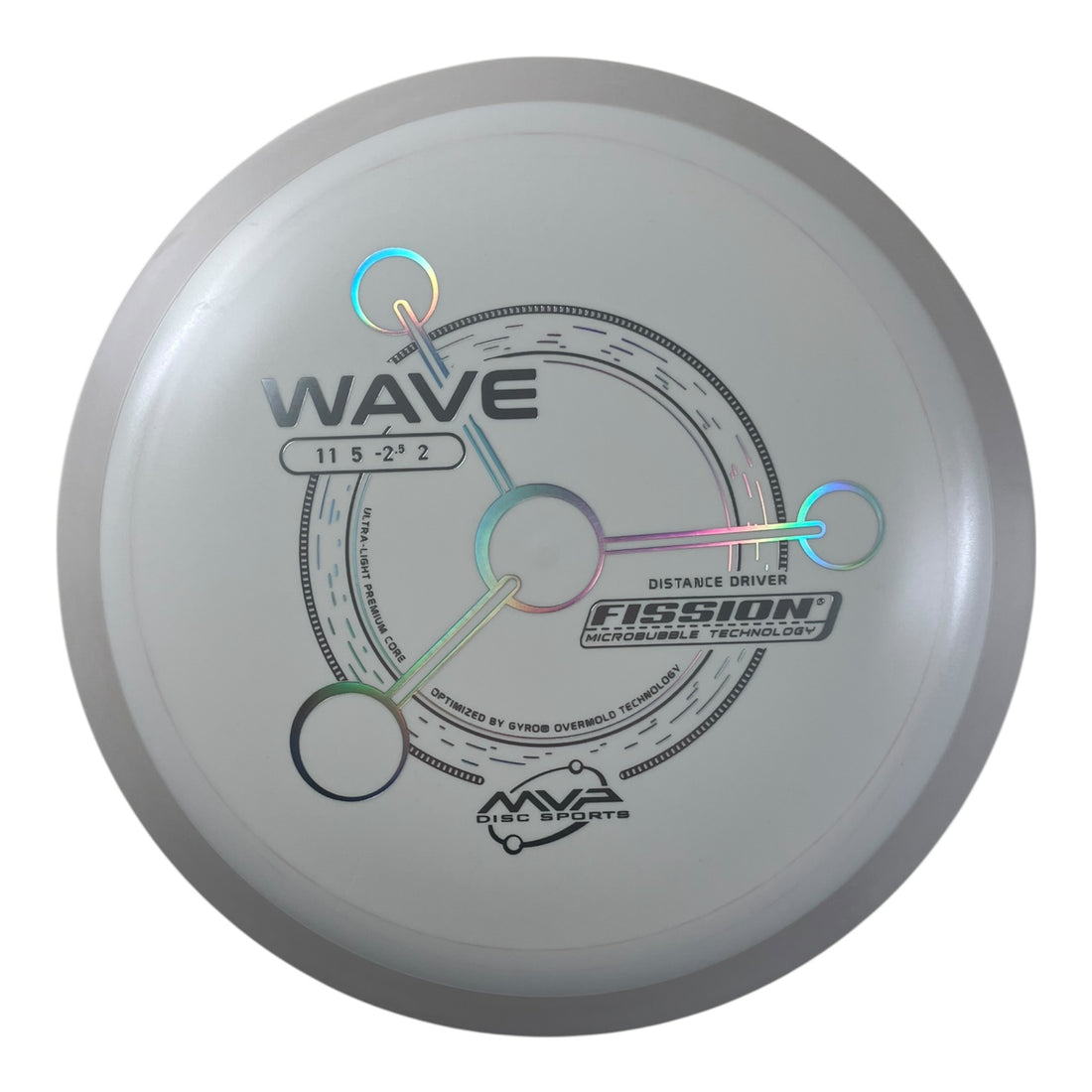 MVP Disc Sports Wave | Fission | White/White 146-169g (Project Lab Coat) Disc Golf