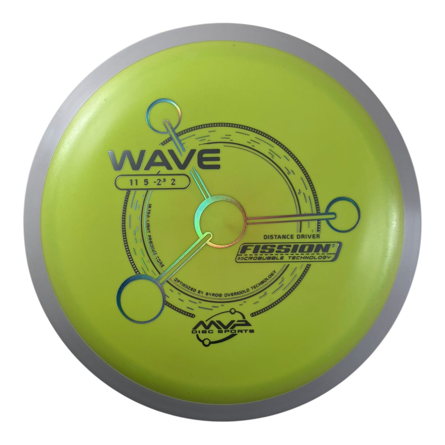 MVP Disc Sports Wave | Fission | Yellow/White 158-164g (Project Lab Coat) Disc Golf