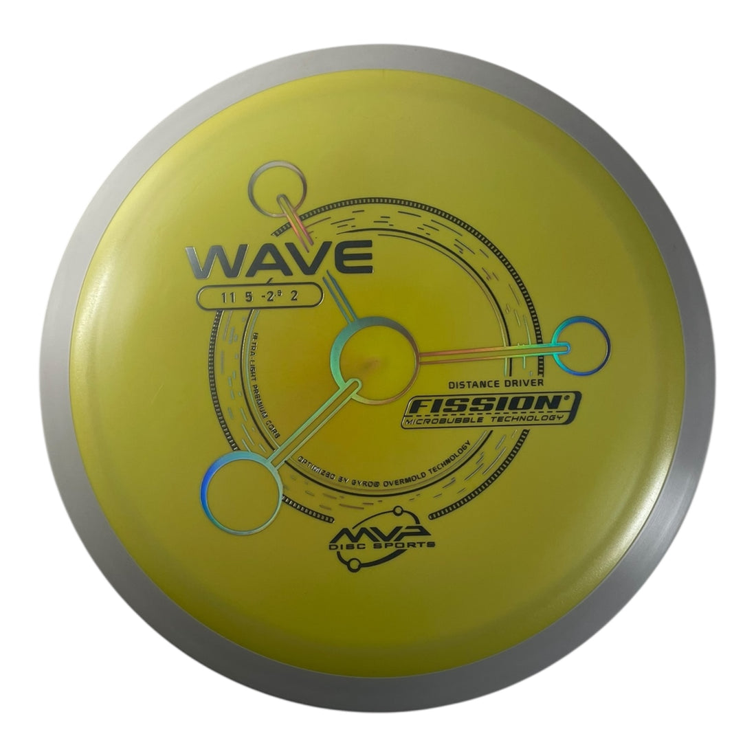 MVP Disc Sports Wave | Fission | Yellow/White 164g (Project Lab Coat) Disc Golf