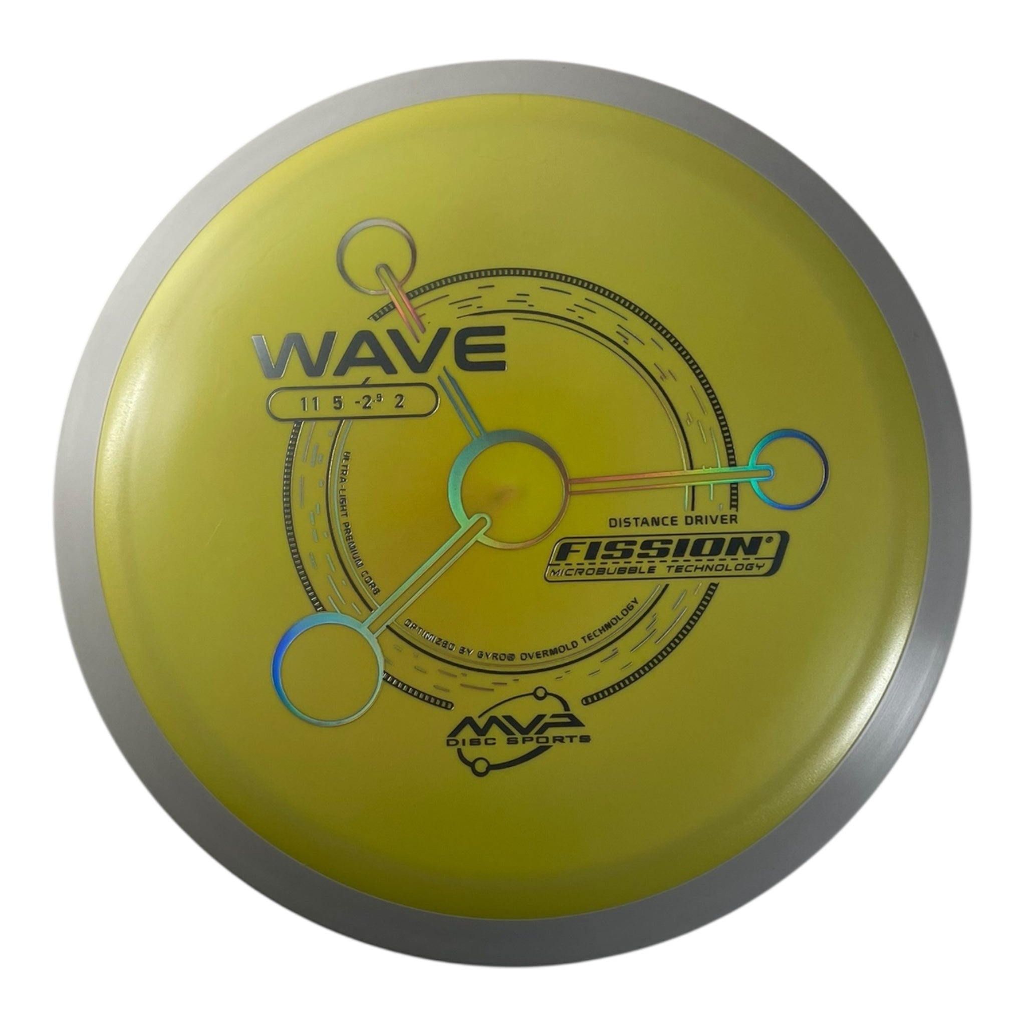 MVP Disc Sports Wave | Fission | Yellow/White 164g (Project Lab Coat) Disc Golf