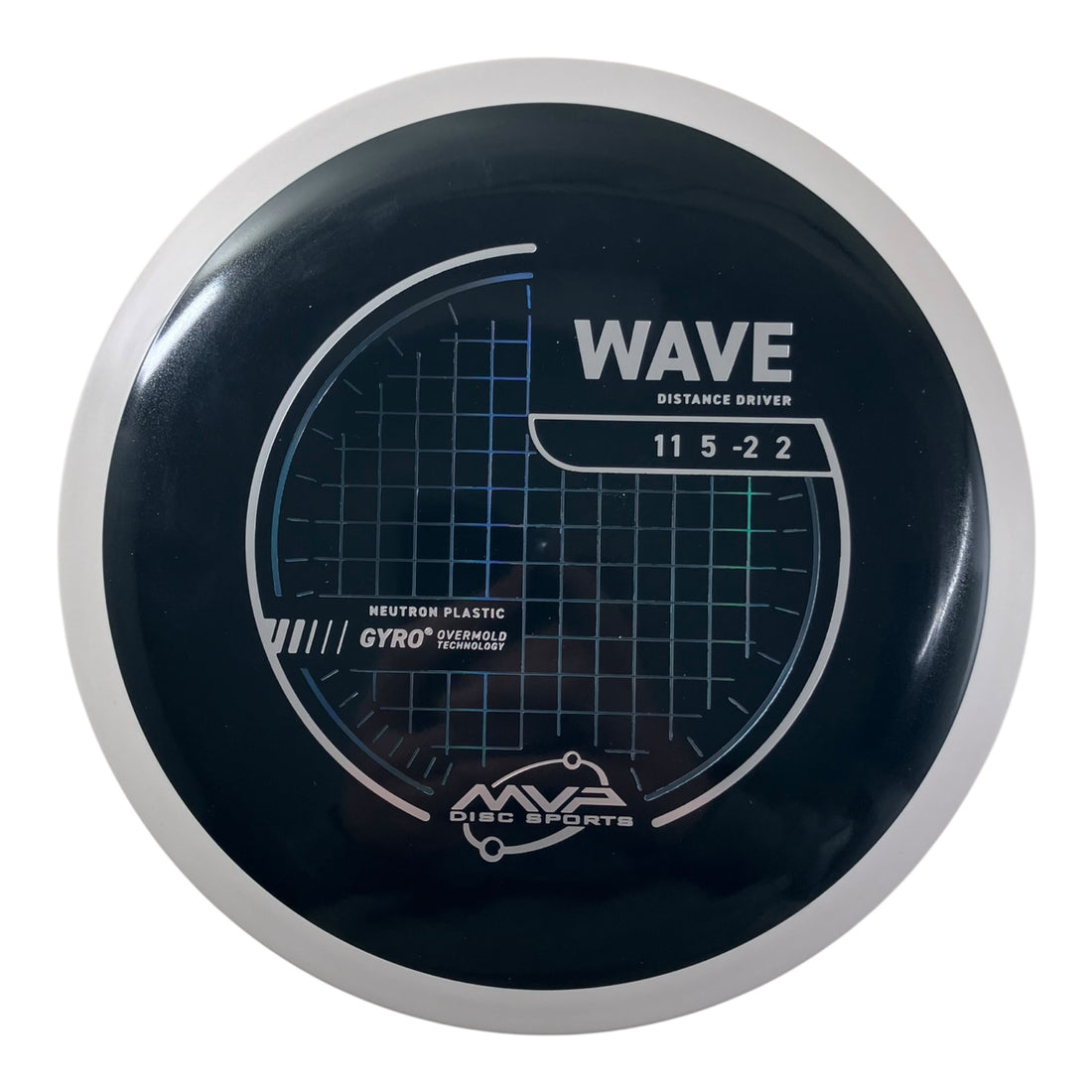 MVP Disc Sports Wave | Neutron | Black/White 174g (Project Lab Coat) Disc Golf