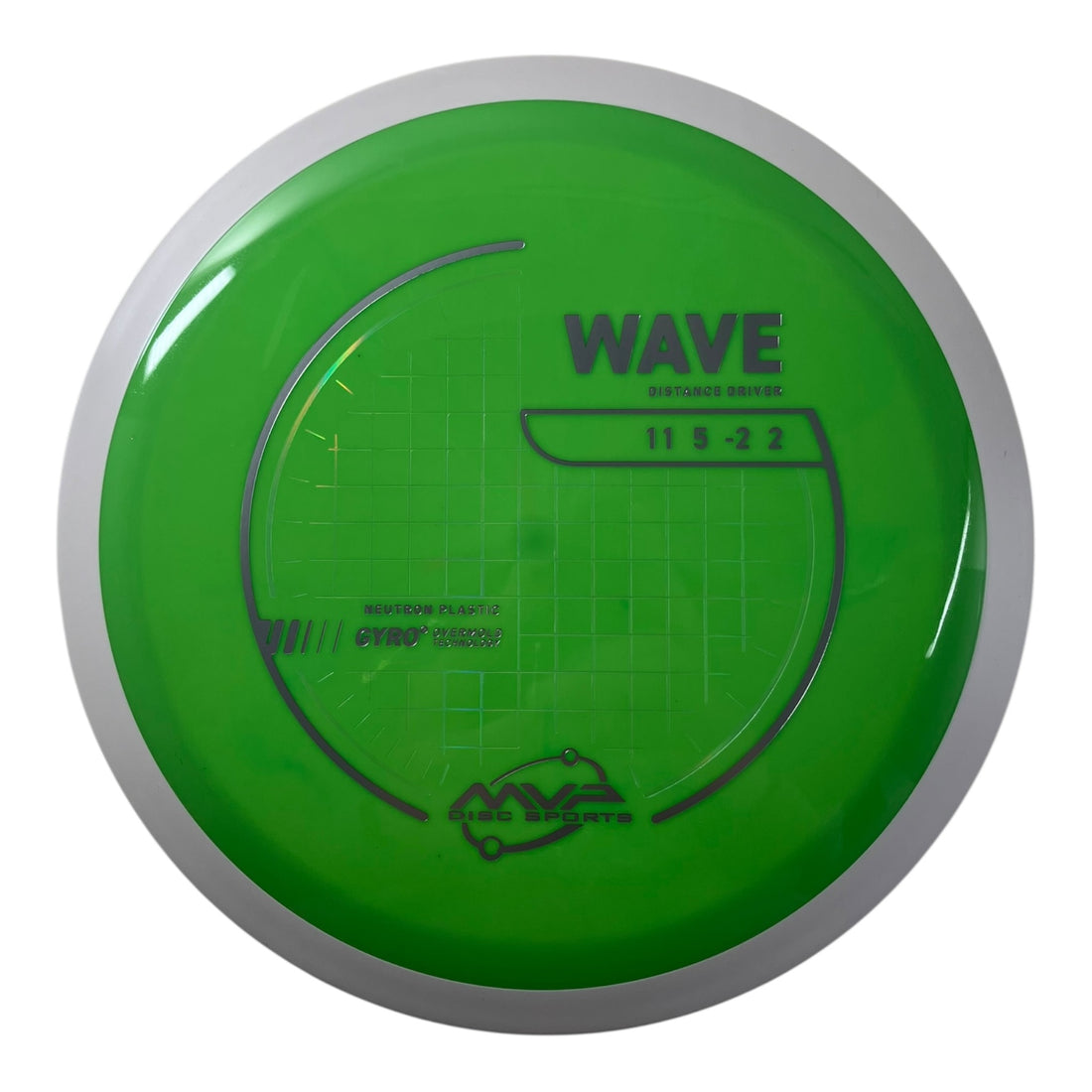 MVP Disc Sports Wave | Neutron | Green/White 168g (Project Lab Coat) Disc Golf