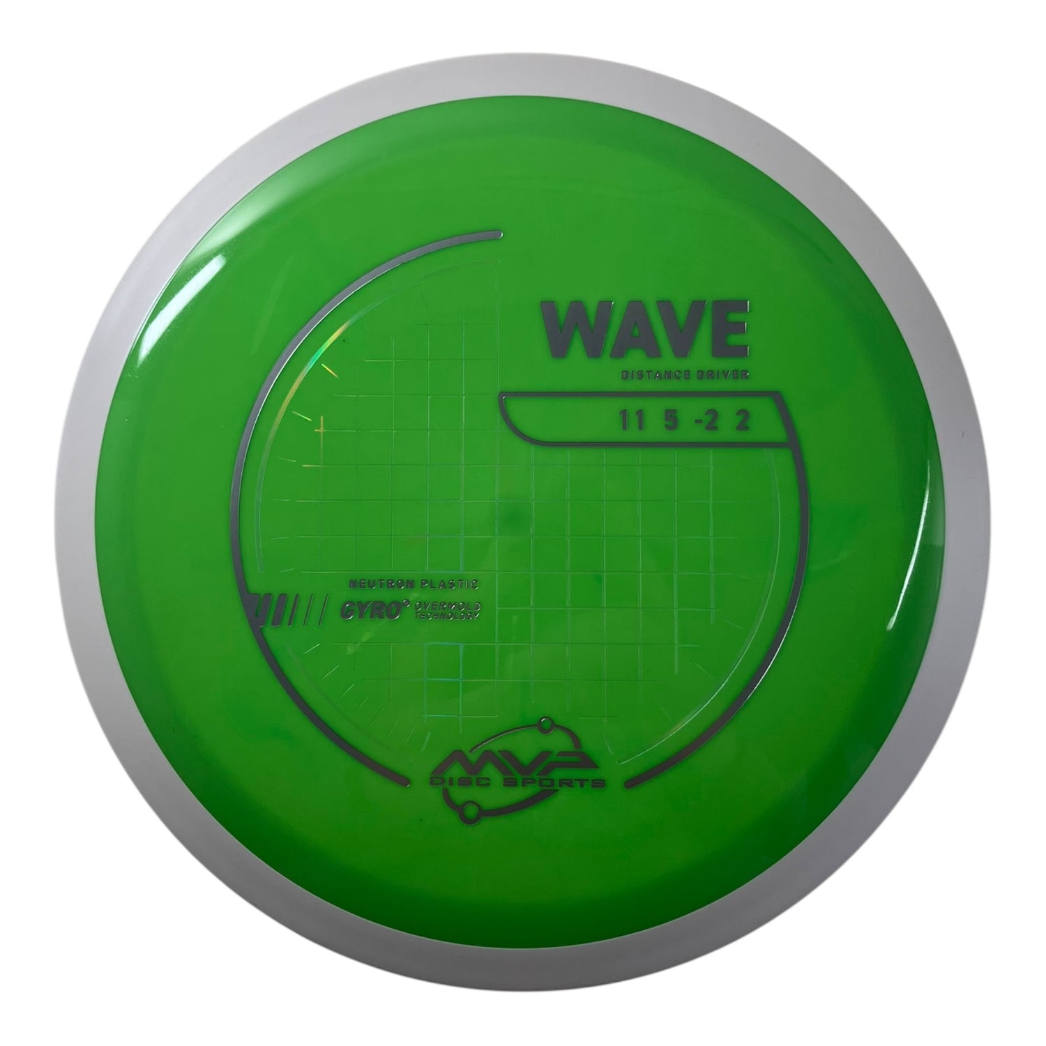 MVP Disc Sports Wave | Neutron | Green/White 168g (Project Lab Coat) Disc Golf