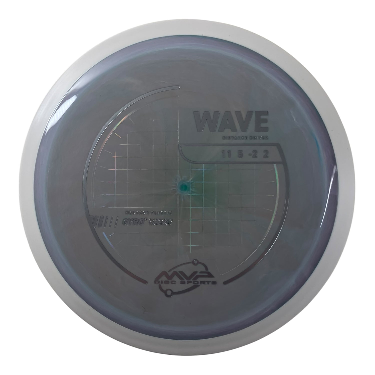 MVP Disc Sports Wave | Neutron | Grey/White 161g (Project Lab Coat) Disc Golf