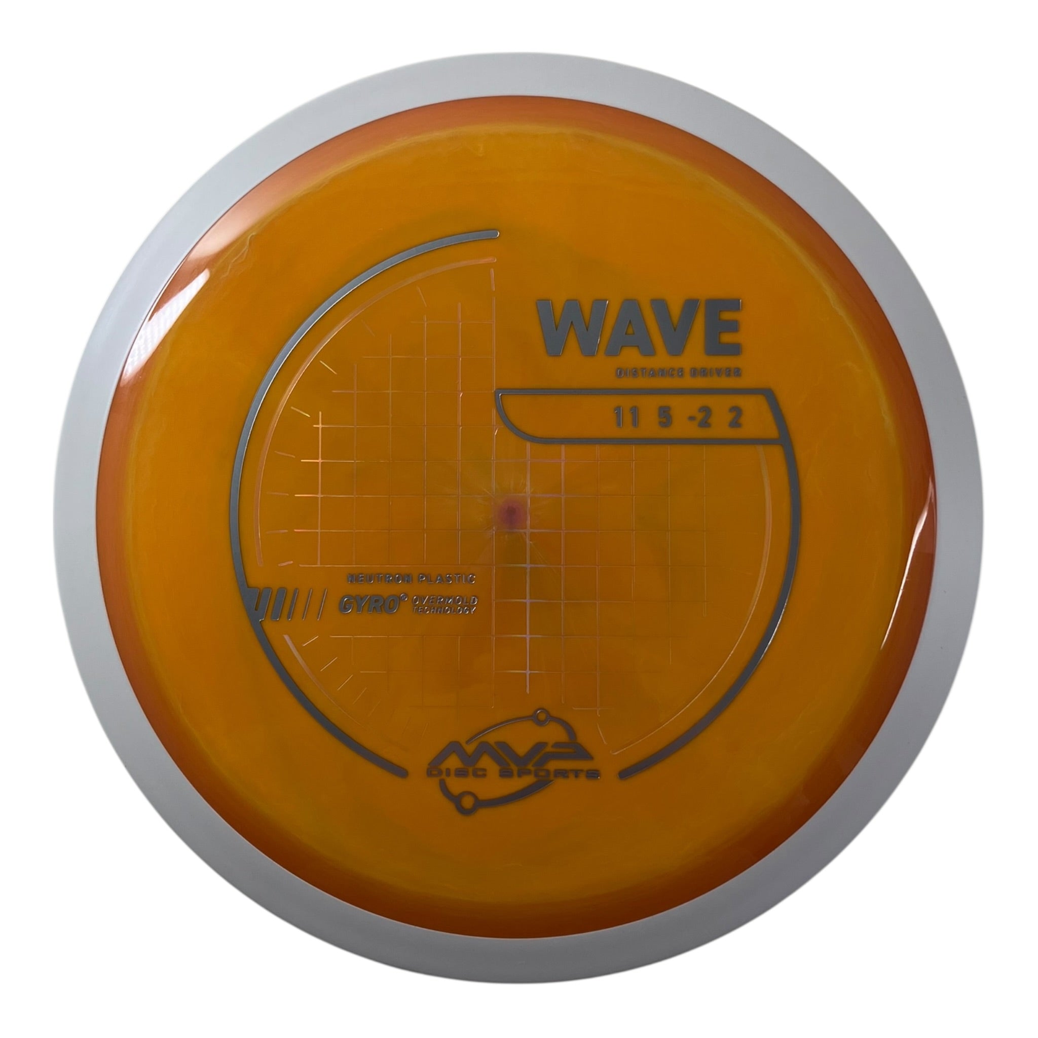 MVP Disc Sports Wave | Neutron | Orange/White 169g (Project Lab Coat) Disc Golf