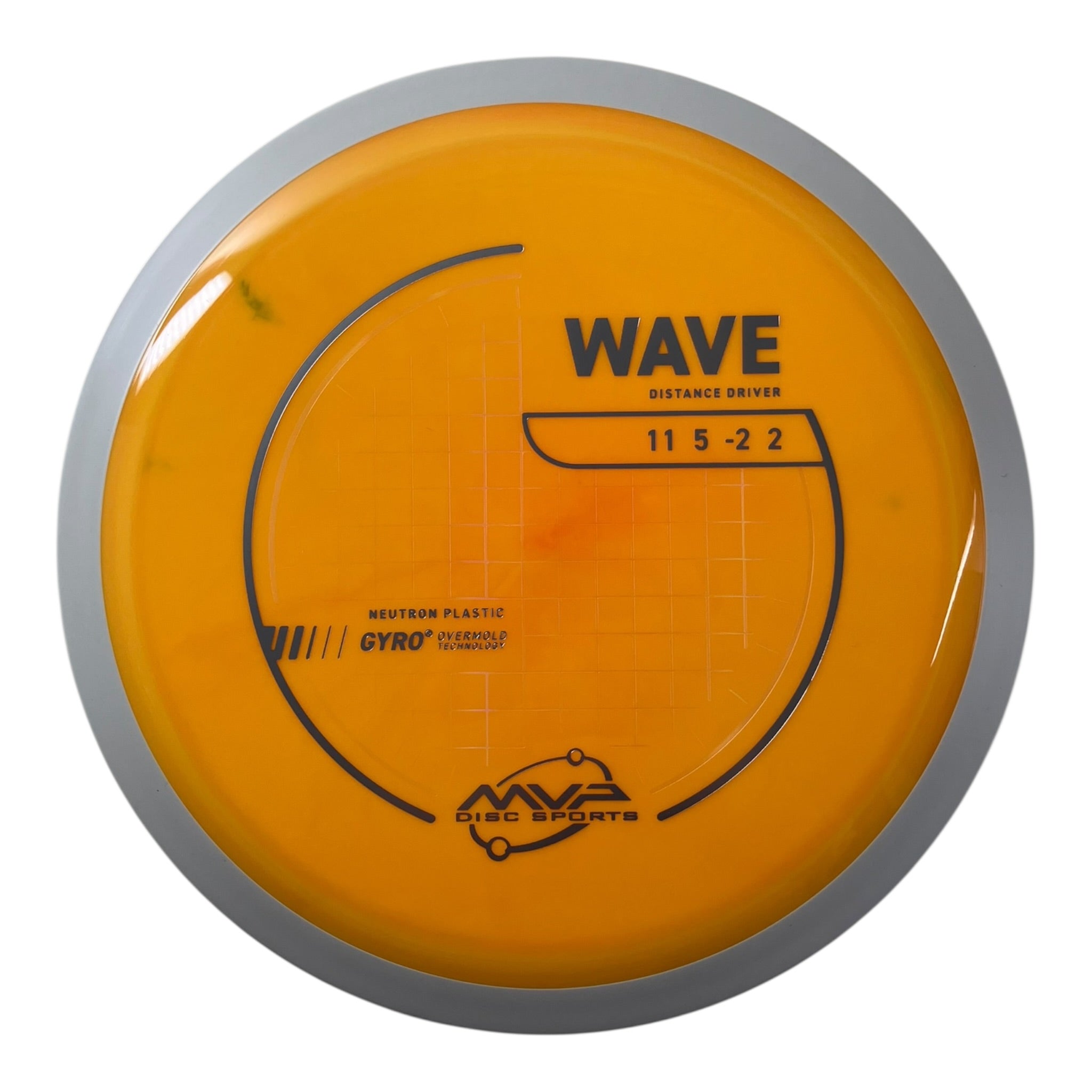 MVP Disc Sports Wave | Neutron | Orange/White 174g (Project Lab Coat) Disc Golf