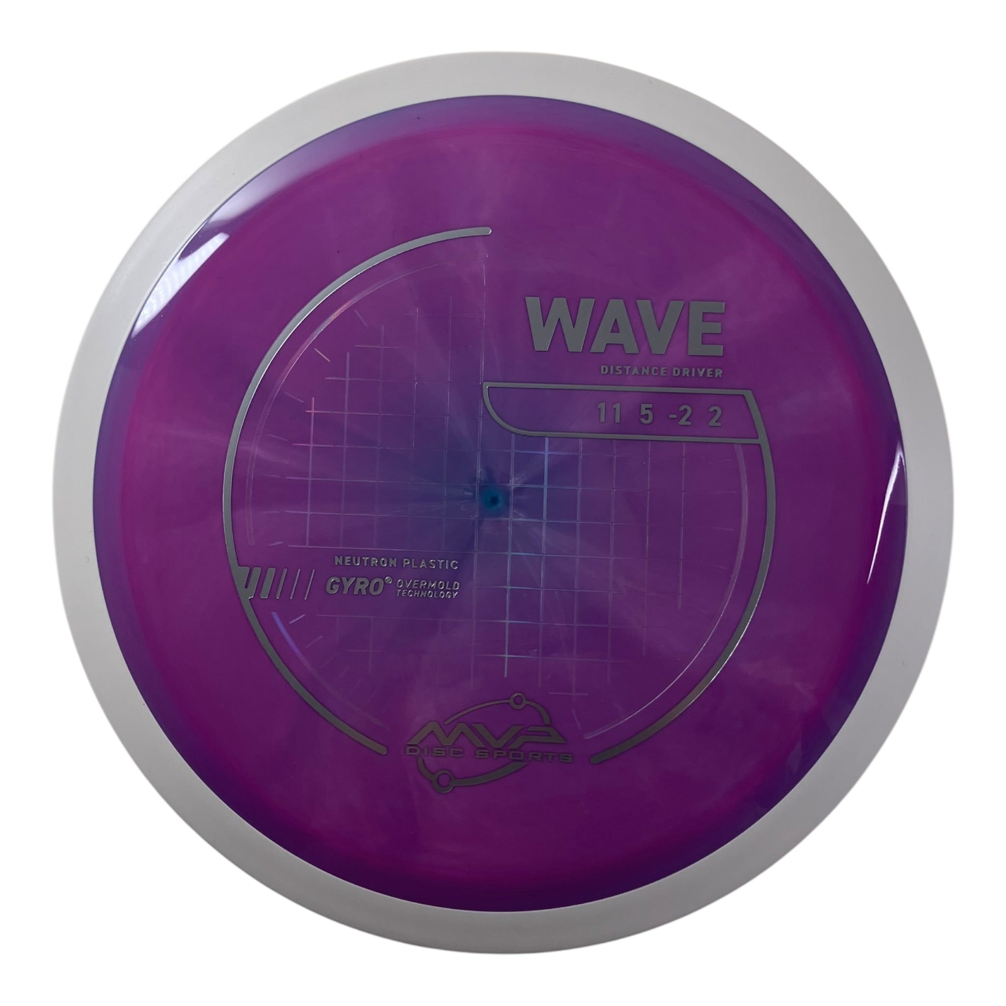 MVP Disc Sports Wave | Neutron | Purple/White 173g (Project Lab Coat) Disc Golf