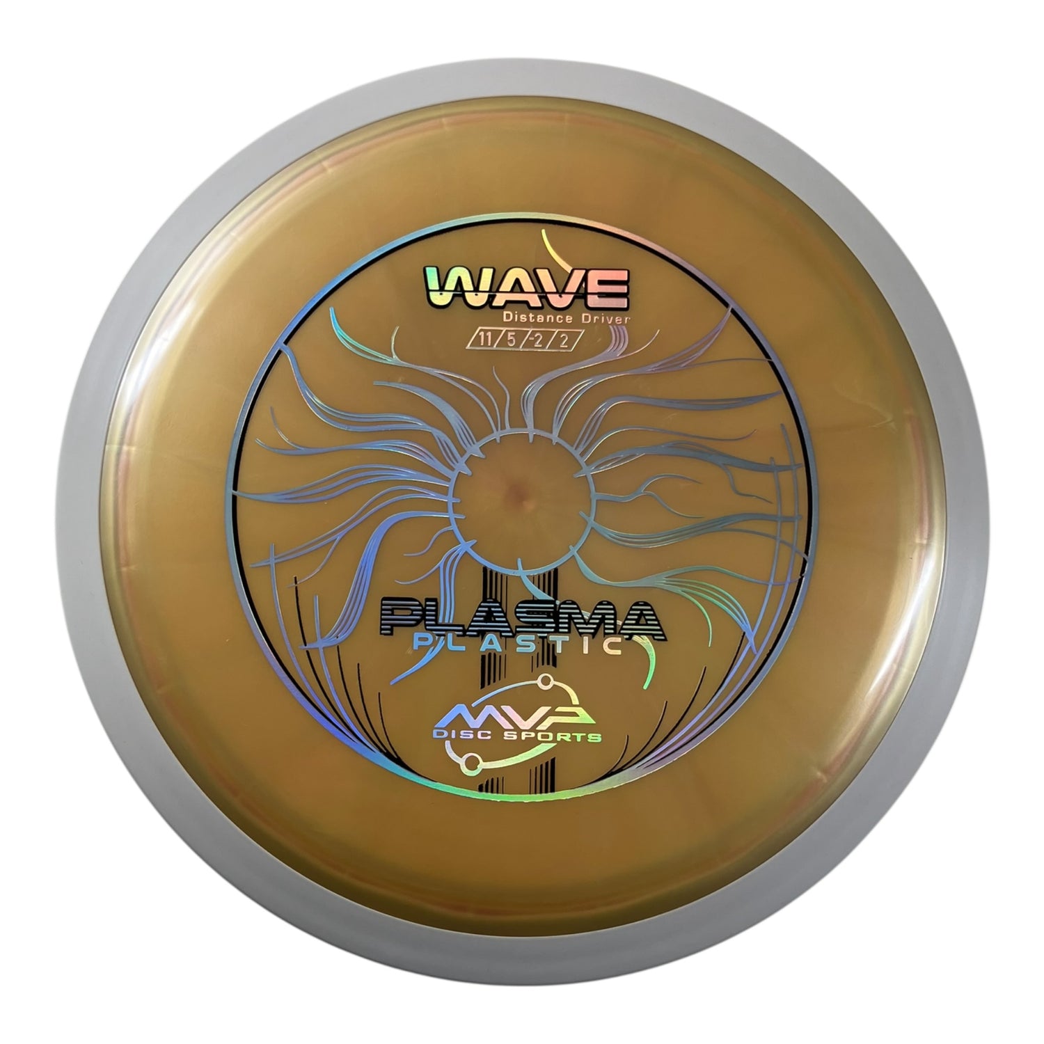 MVP Disc Sports Wave | Plasma | Gold/White 168g (Project Lab Coat) Disc Golf