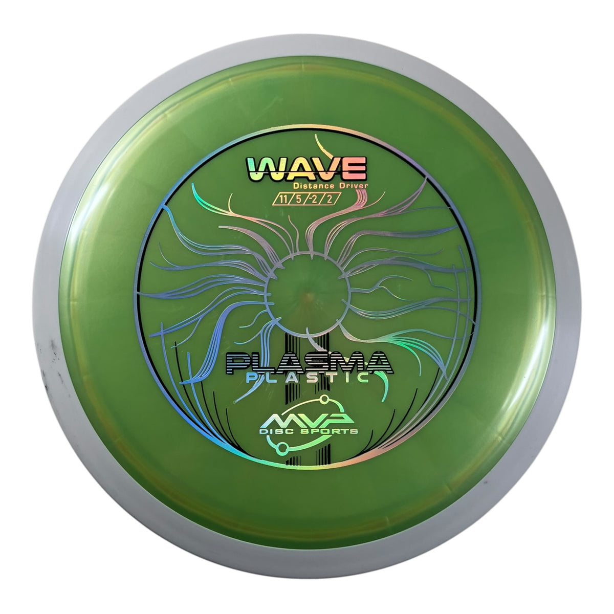 MVP Disc Sports Wave | Plasma | Green/White 164g (Project Lab Coat) Disc Golf