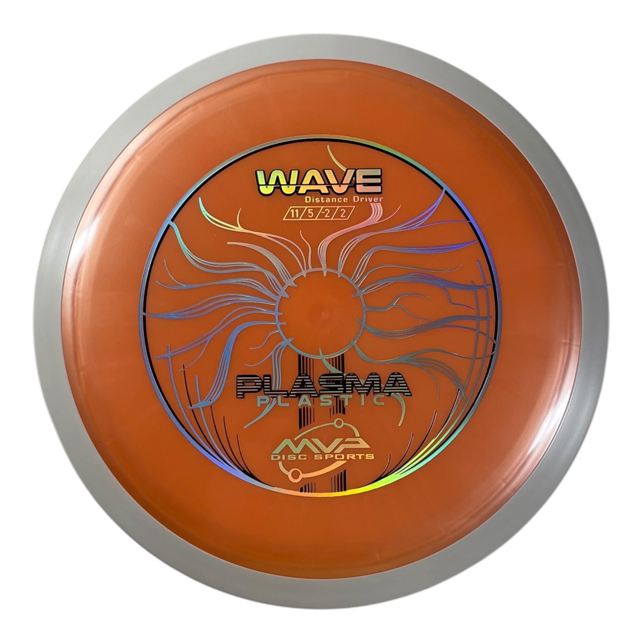 MVP Disc Sports Wave | Plasma | Orange/White 161-168g (Project Lab Coat) Disc Golf