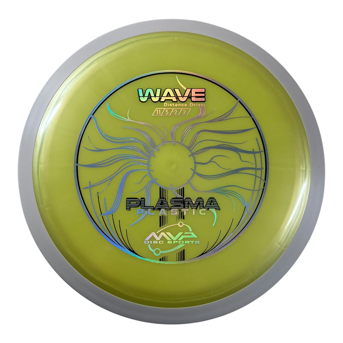 MVP Disc Sports Wave | Plasma | Yellow/White 168g (Project Lab Coat) Disc Golf