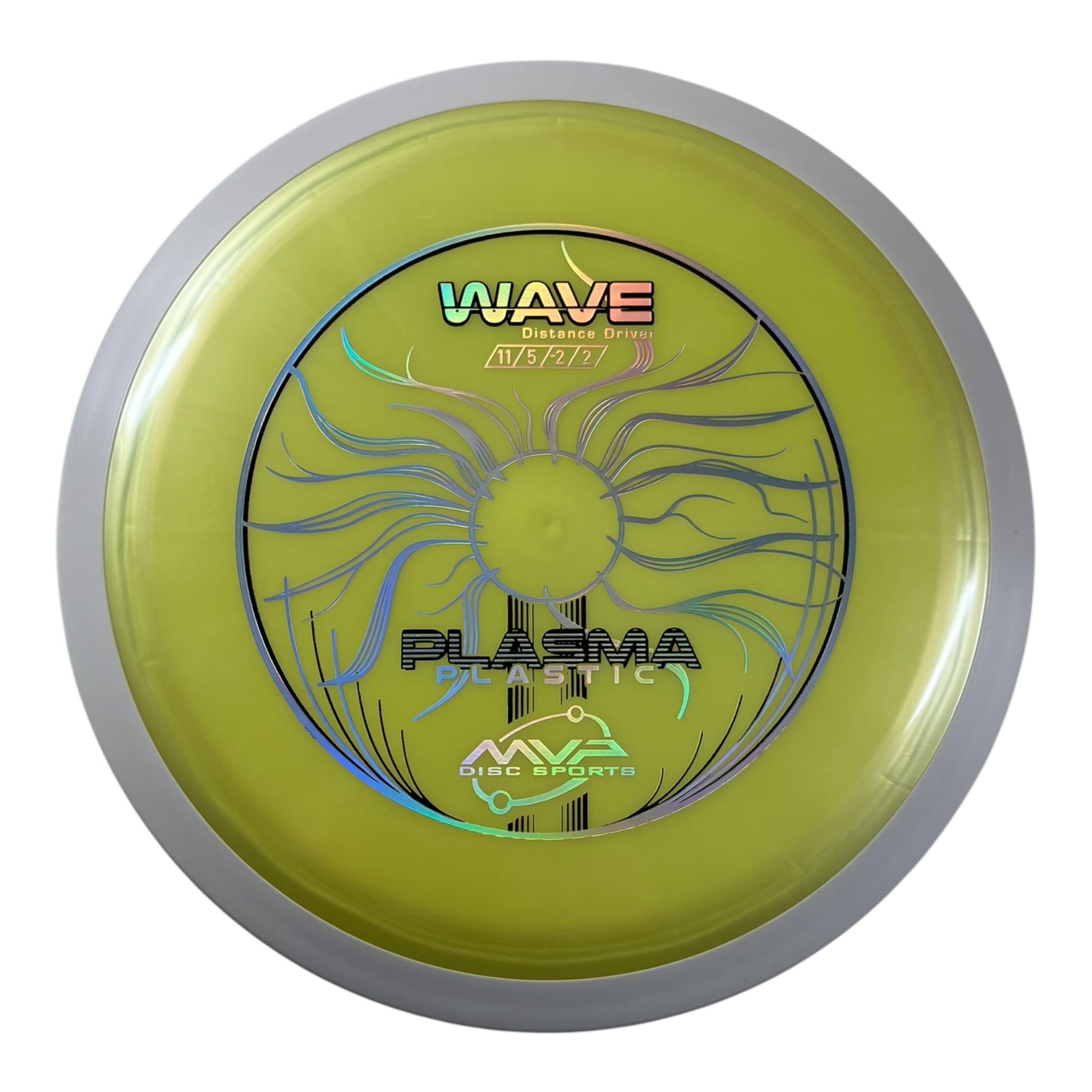 MVP Disc Sports Wave | Plasma | Yellow/White 168g (Project Lab Coat) Disc Golf