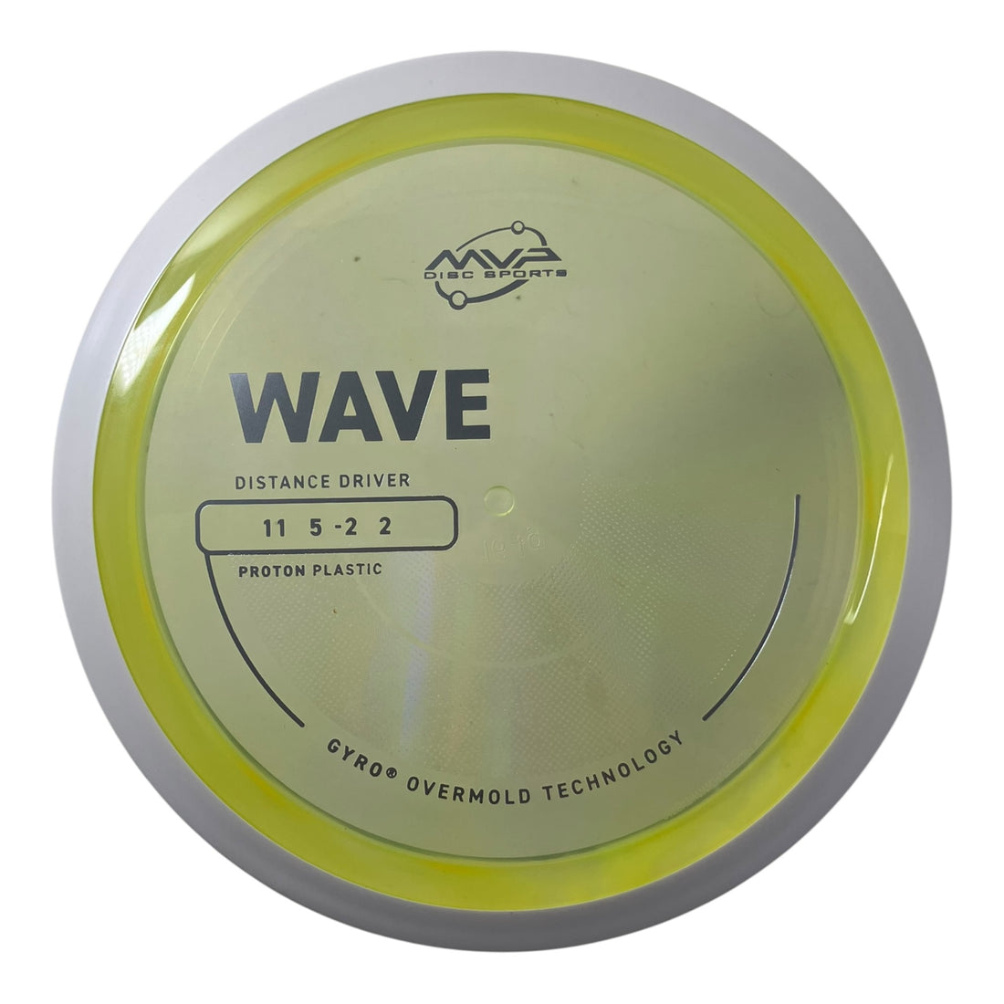 MVP Disc Sports Wave | Proton | Yellow/White 164g (Project Lab Coat) Disc Golf