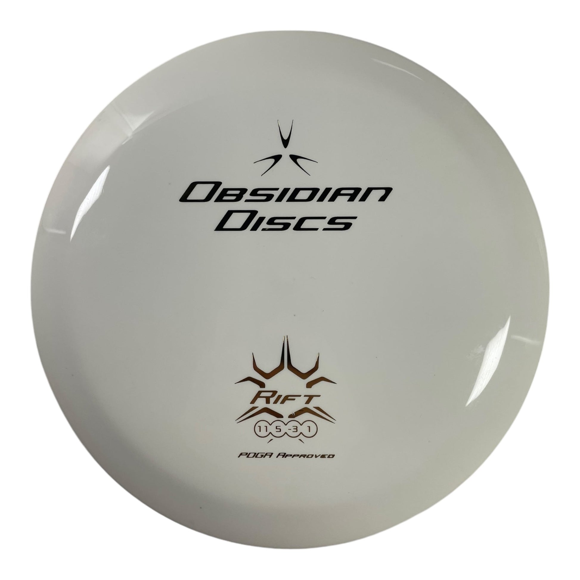 Obsidian Discs Rift | H9 | White/Gold 176g Disc Golf