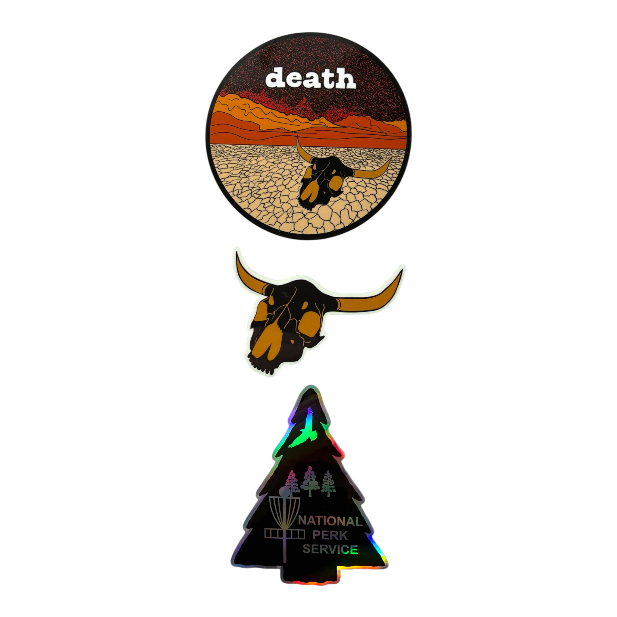 Perks and Re-creation Death Sticker Pack Disc Golf