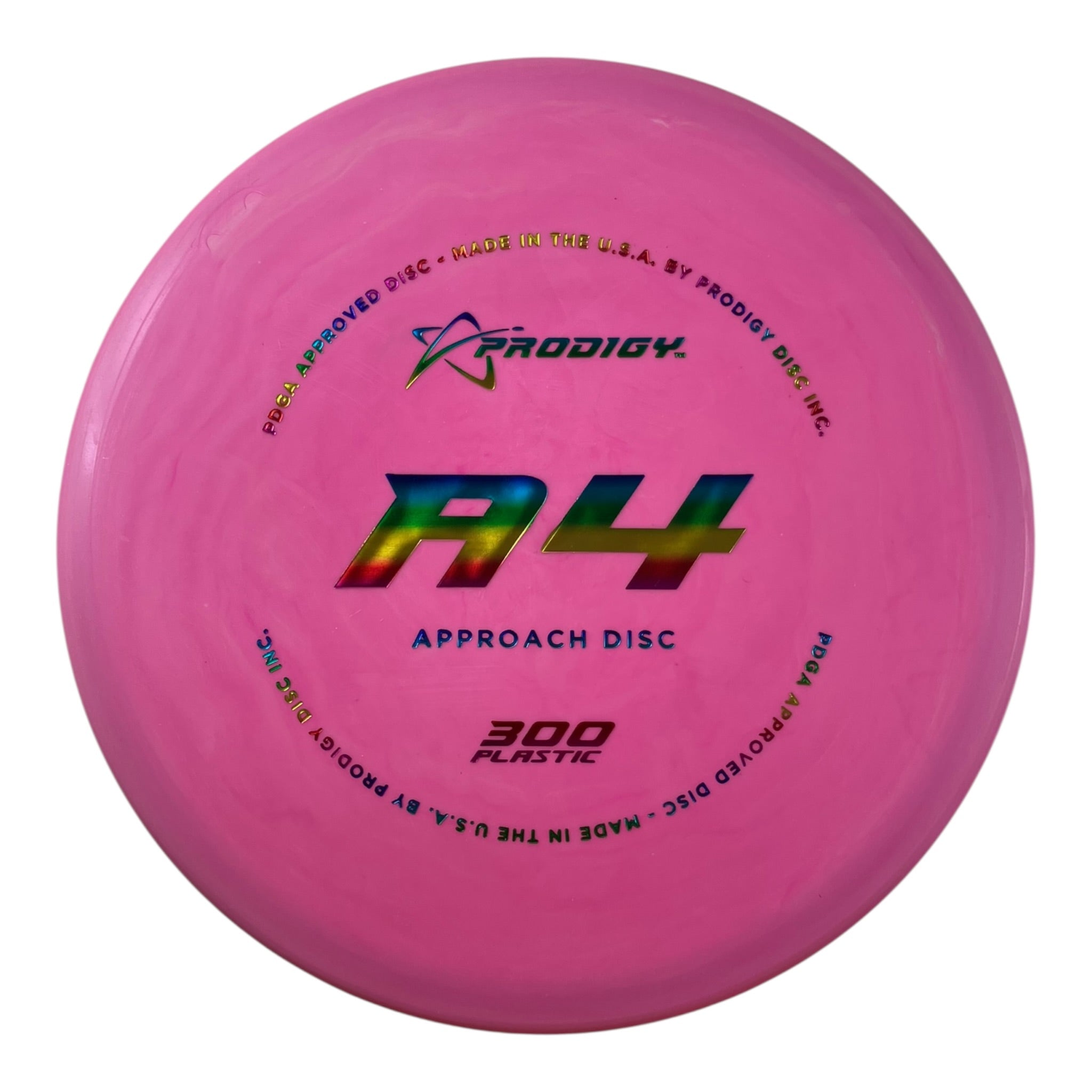 Prodigy Disc A4 | 300 | Pink/Rainbow 154g Disc Golf