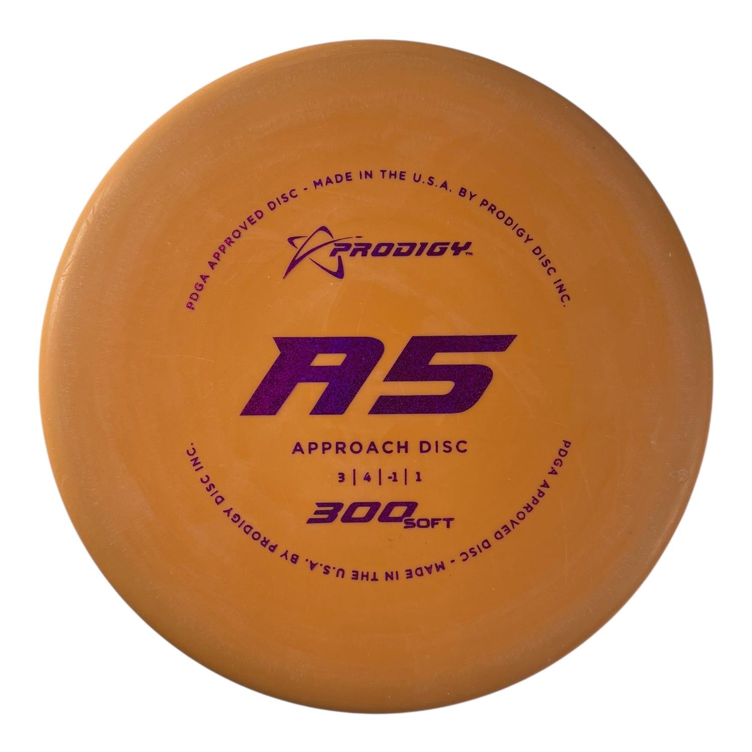Prodigy Disc A5 | 300 Soft | Orange/Pink 174g Disc Golf