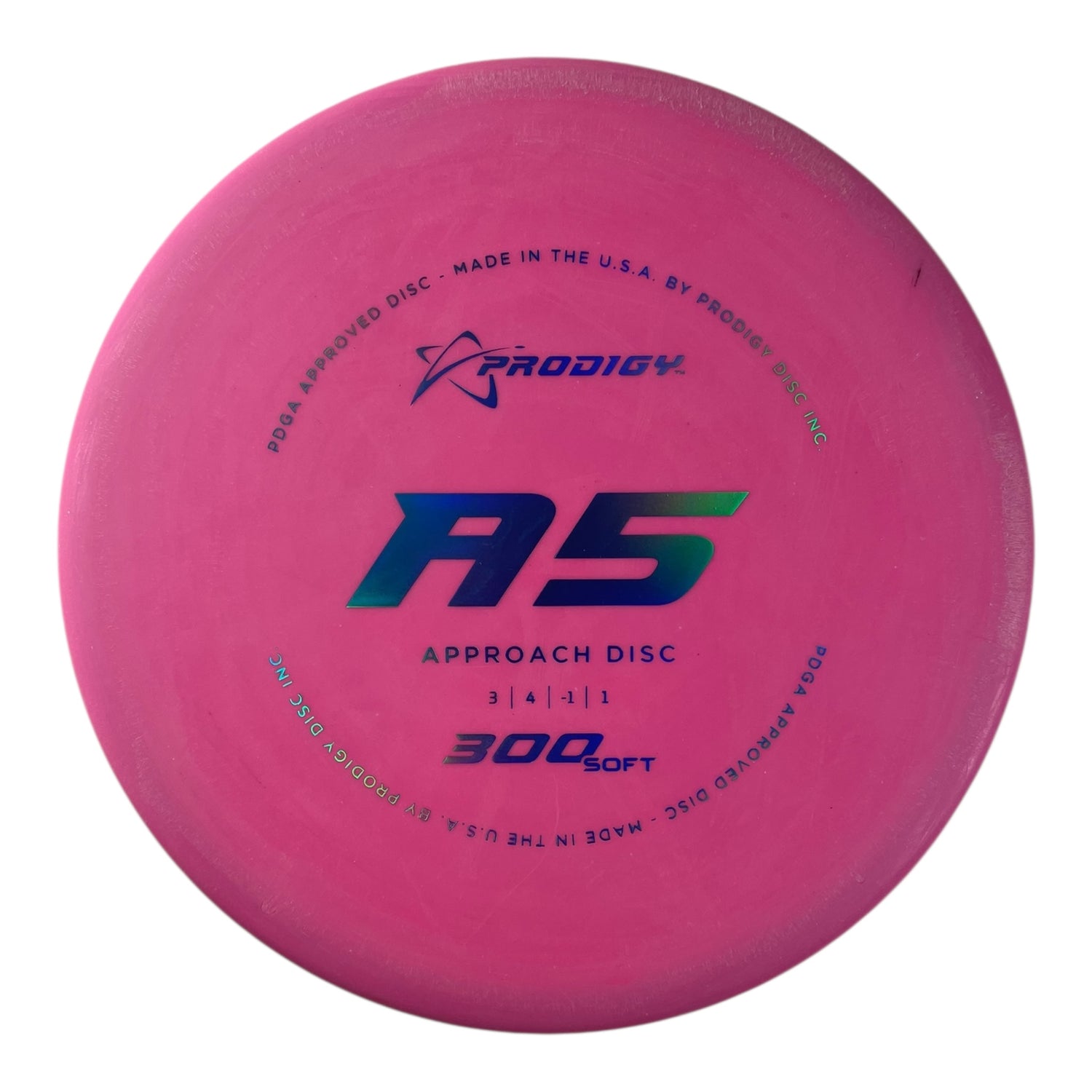 Prodigy Disc A5 | 300 Soft | Pink/Blue 170g Disc Golf