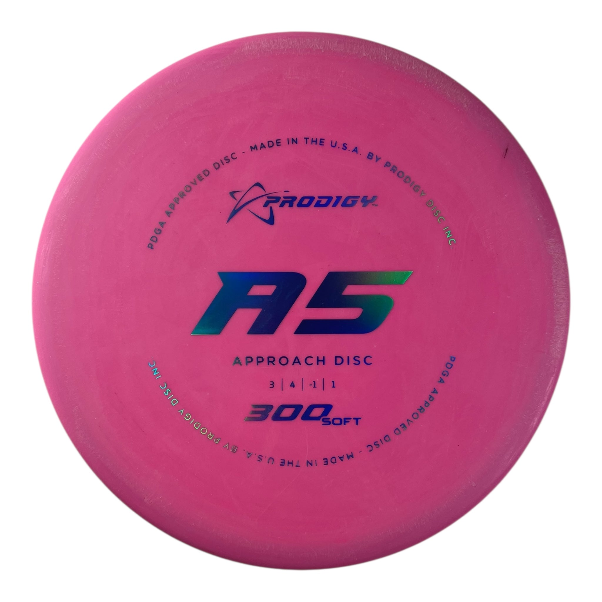 Prodigy Disc A5 | 300 Soft | Pink/Blue 170g Disc Golf