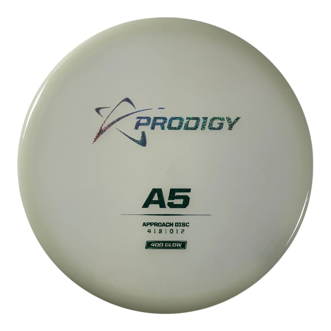 Prodigy Disc A5 | 400 Glow | Glow/Green Sparkle 177g Disc Golf